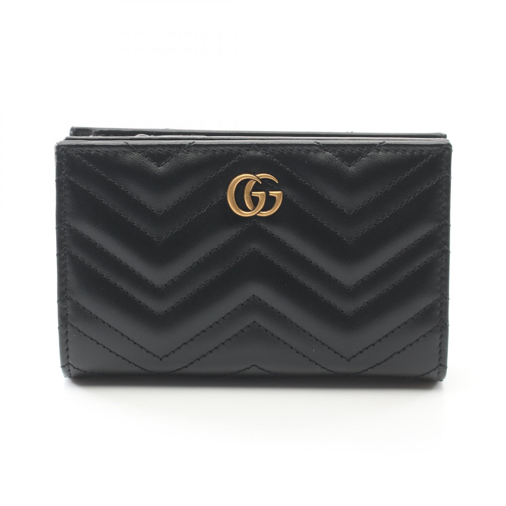 楽天市場】グッチ GUCCI 二つ折り財布 035 2184 1949 8 黒