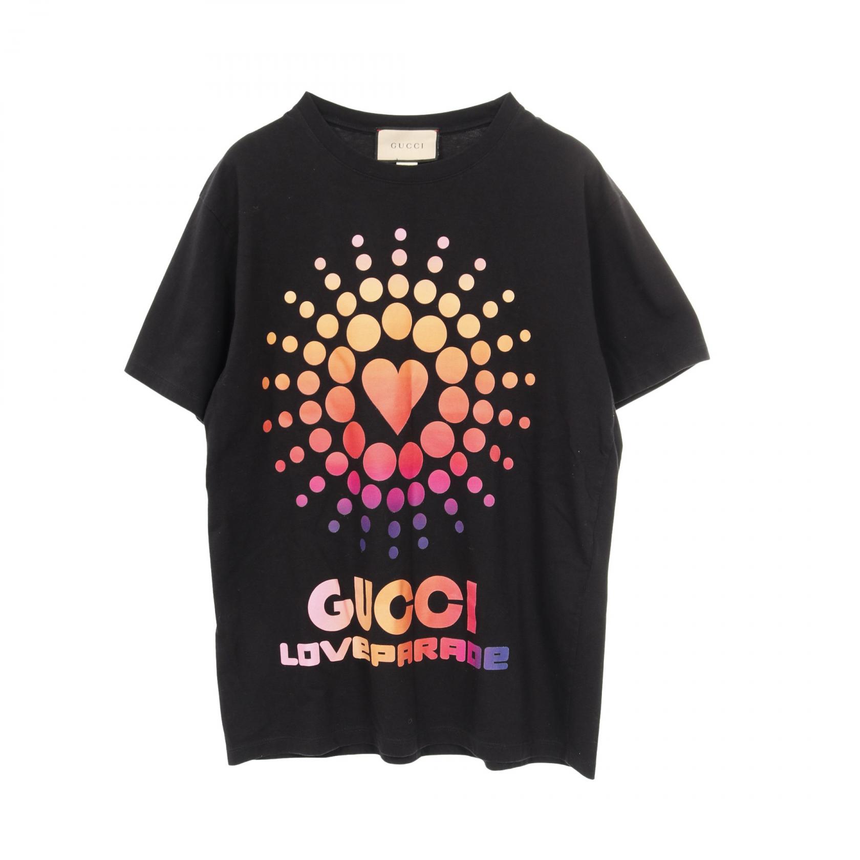 グッチ GUCCI LOVE PARADE カットソー 衣料品 トップス コットン ブラック系 / マルチカラー - 【中古】