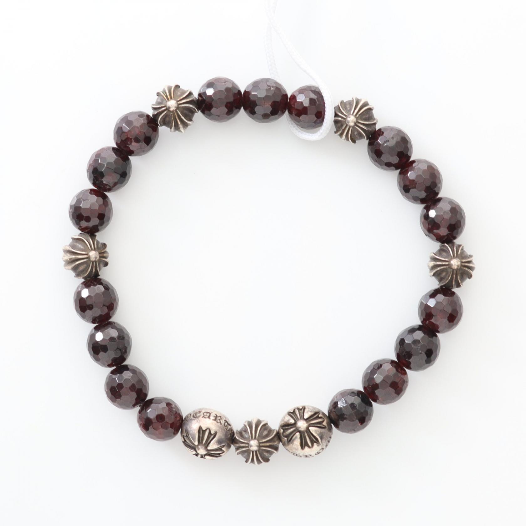 Chrome Hearts シルバービーズブレスレット Chrome Hearts 10mm ブラック 2 シルバー ビーズ ブレスレット