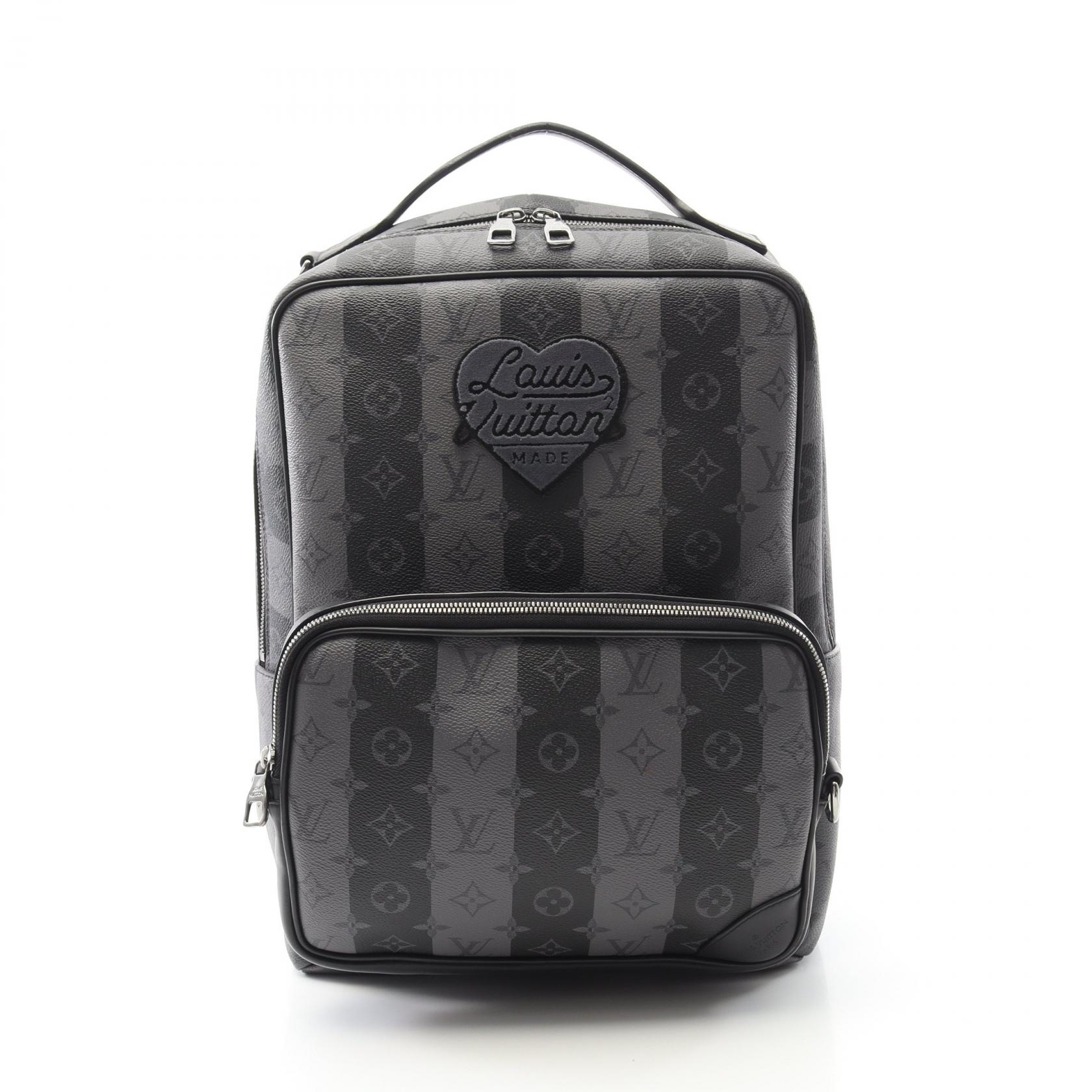ルイ・ヴィトン LOUIS VUITTON LOUIS VUITTON × NIGO モジュラー リュックサック バックパック バッグ PVCコーティングキャンバス レザー ブラック系 / グレー系 M45962 【中古】