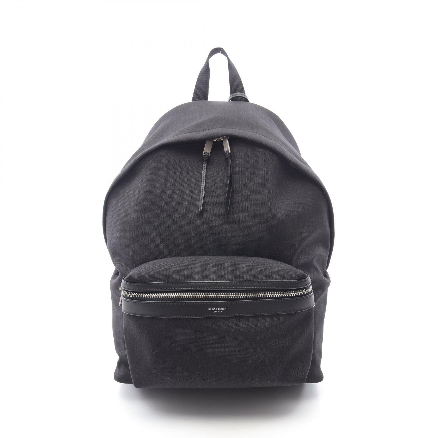 【美品】サンローラン シティ リュックサック キャンバス A4可 黒 ワッペン Saint Laurent（サンローラン）の「VIP SALE! 関税送料込 サン