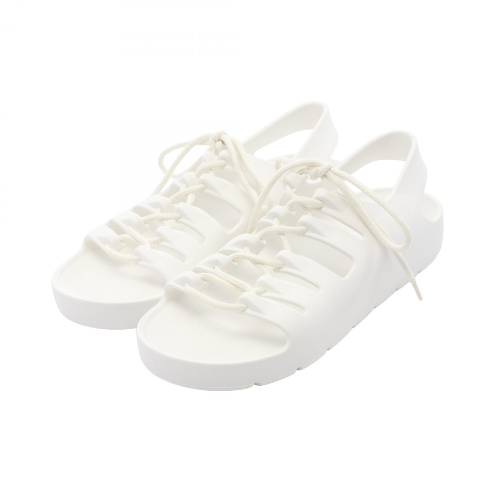 ボッテガヴェネタ BOTTEGA VENETA JELLY FLAT SANDAL サンダル 靴 ラバー ホワイト系 667220 【中古】