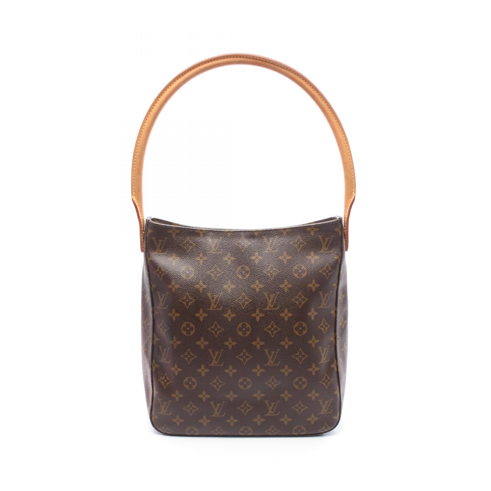 ルイ・ヴィトン LOUIS VUITTON ルーピングGM ショルダーバッグ バッグ PVCコーティングキャンバス レザー モノグラム ブラウン系 M51145 【中古】