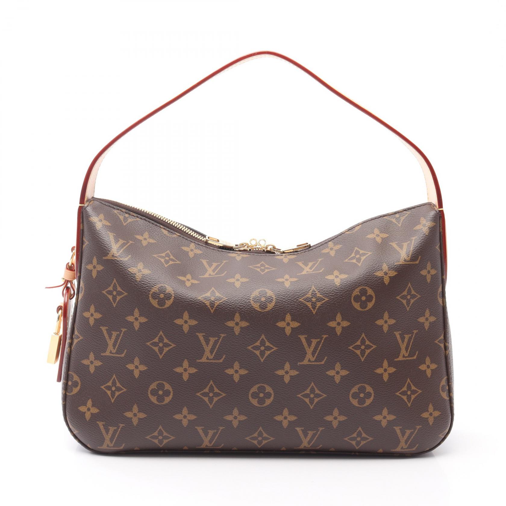 ルイ・ヴィトン LOUIS VUITTON スラウチィ PM ショルダーバッグ バッグ PVCコーティングキャンバス レザー モノグラム ブラウン系 M11952 【中古】