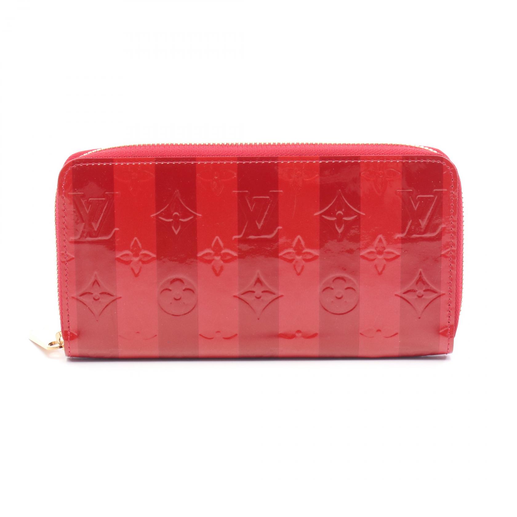 ルイ・ヴィトン LOUIS VUITTON ジッピーウォレット ラウンド長財布 財布 レザー ヴェルニ・レイユール ヴェルニ レッド系 / ボルドー系 M58036 【中古】