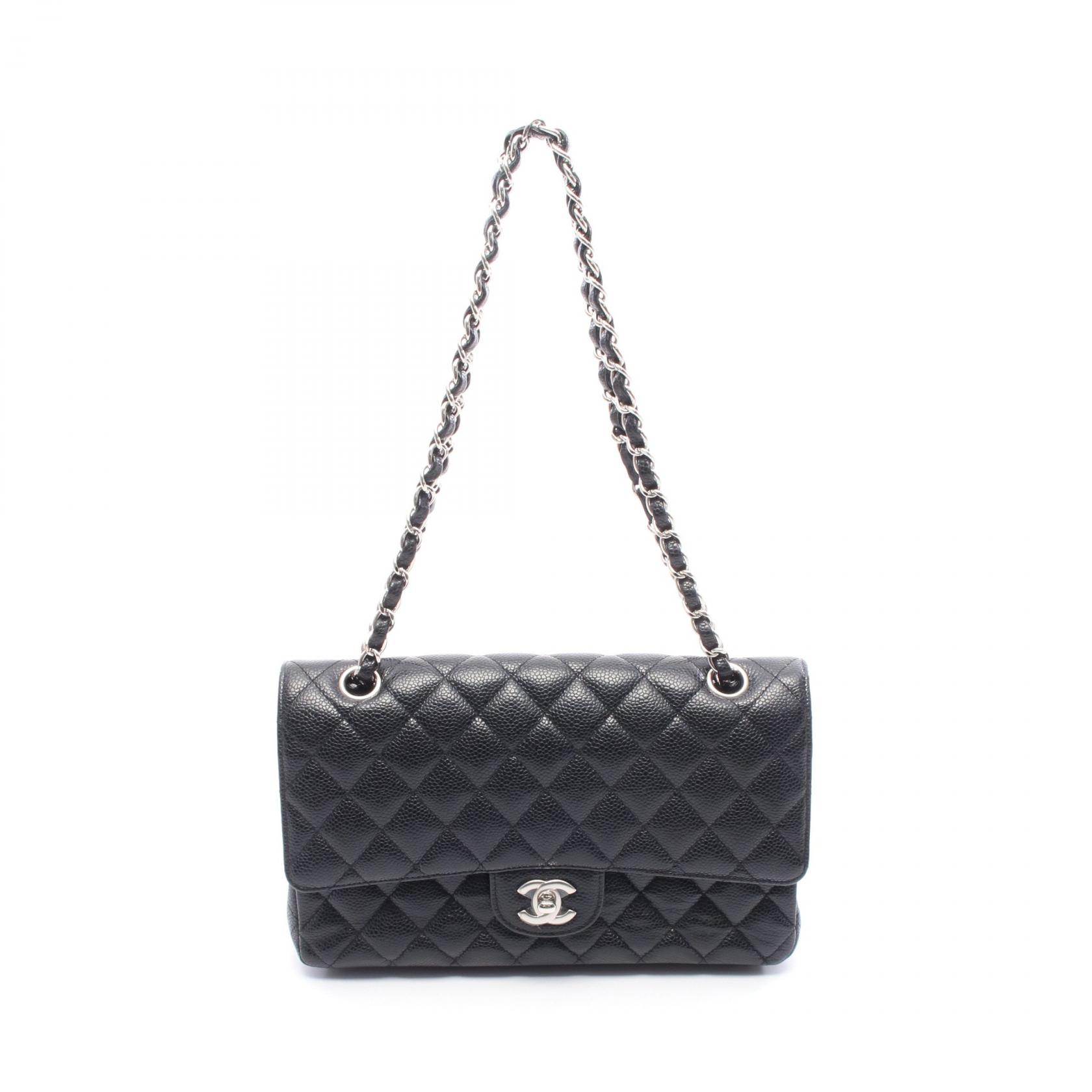 楽天市場】【CHANEL】シャネル マトラッセキャビアスキン Wチェーン W