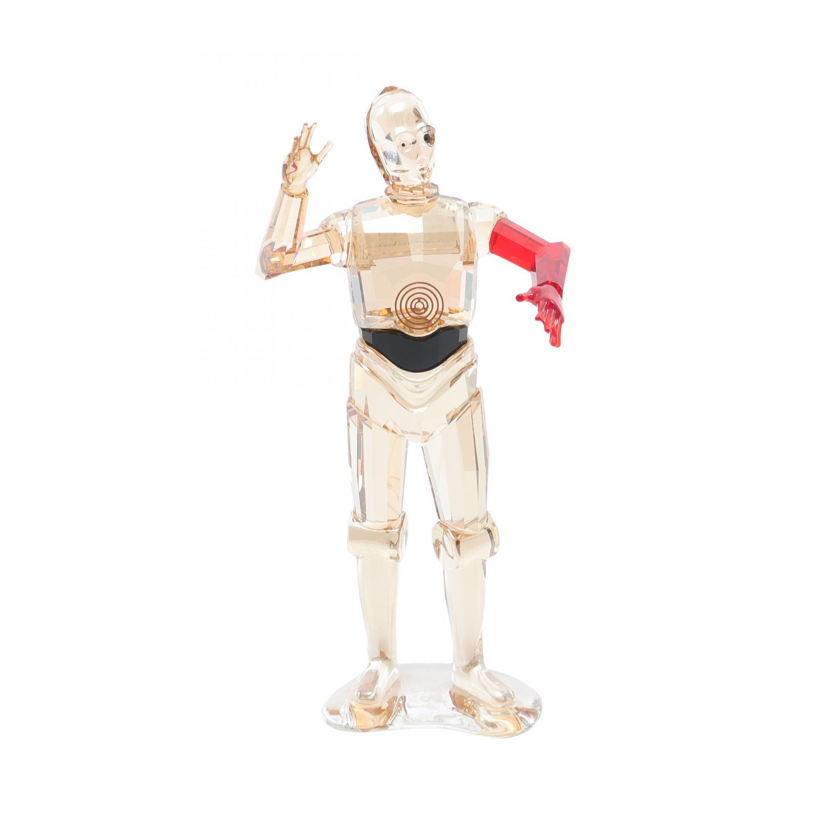 スワロフスキー SWAROVSKI スターウォーズ C3PO 置物 アクセサリー クリスタル ベージュ系 / レッド系 【中古】