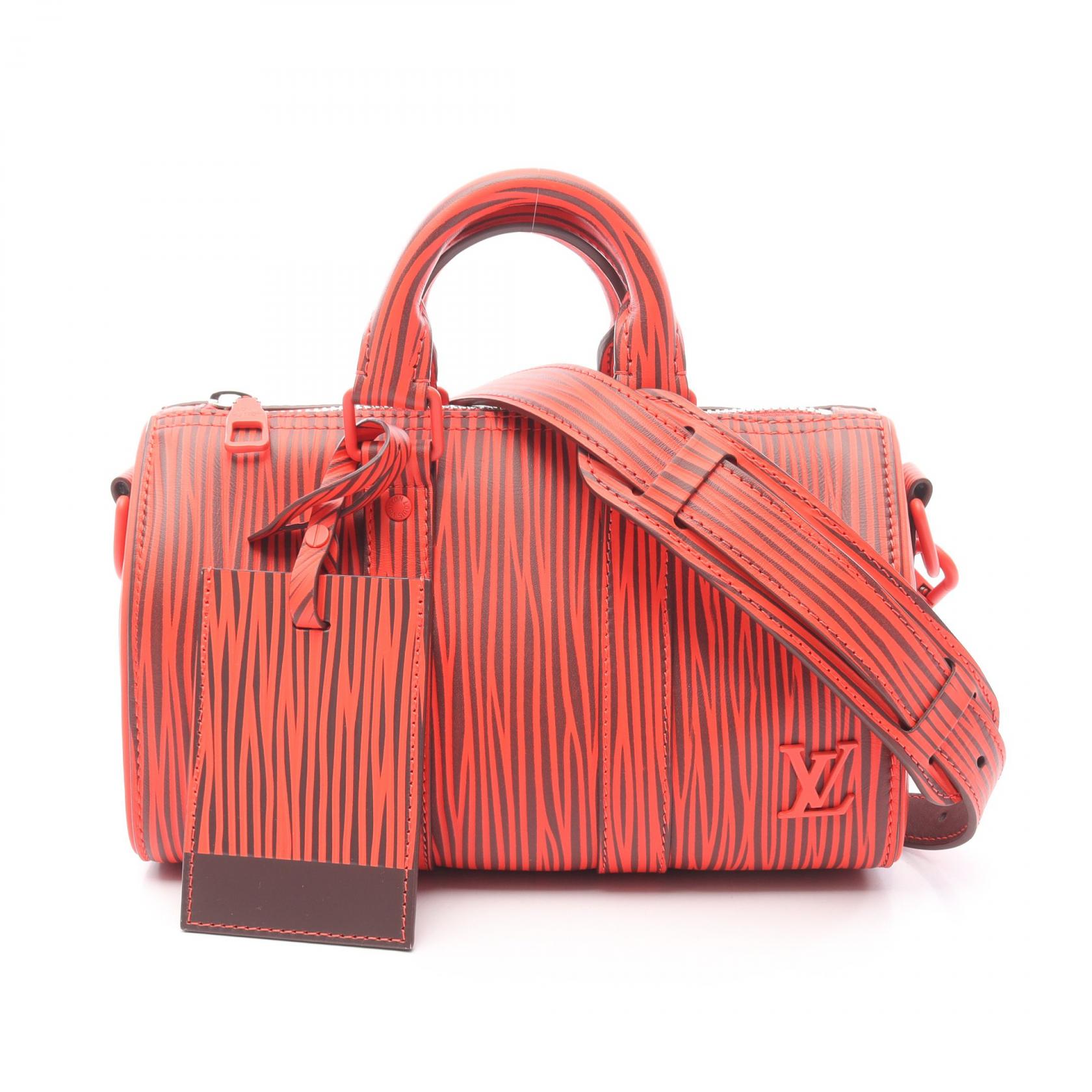 【15%OFFクーポン対象 4/4 20時-4/10 23:59】ルイ・ヴィトン LOUIS VUITTON × Park Seo-Bo キーポル バンドリエール25 XL ハンドバッグ バッグ レザー エピ レッド系 M11588 【中古】