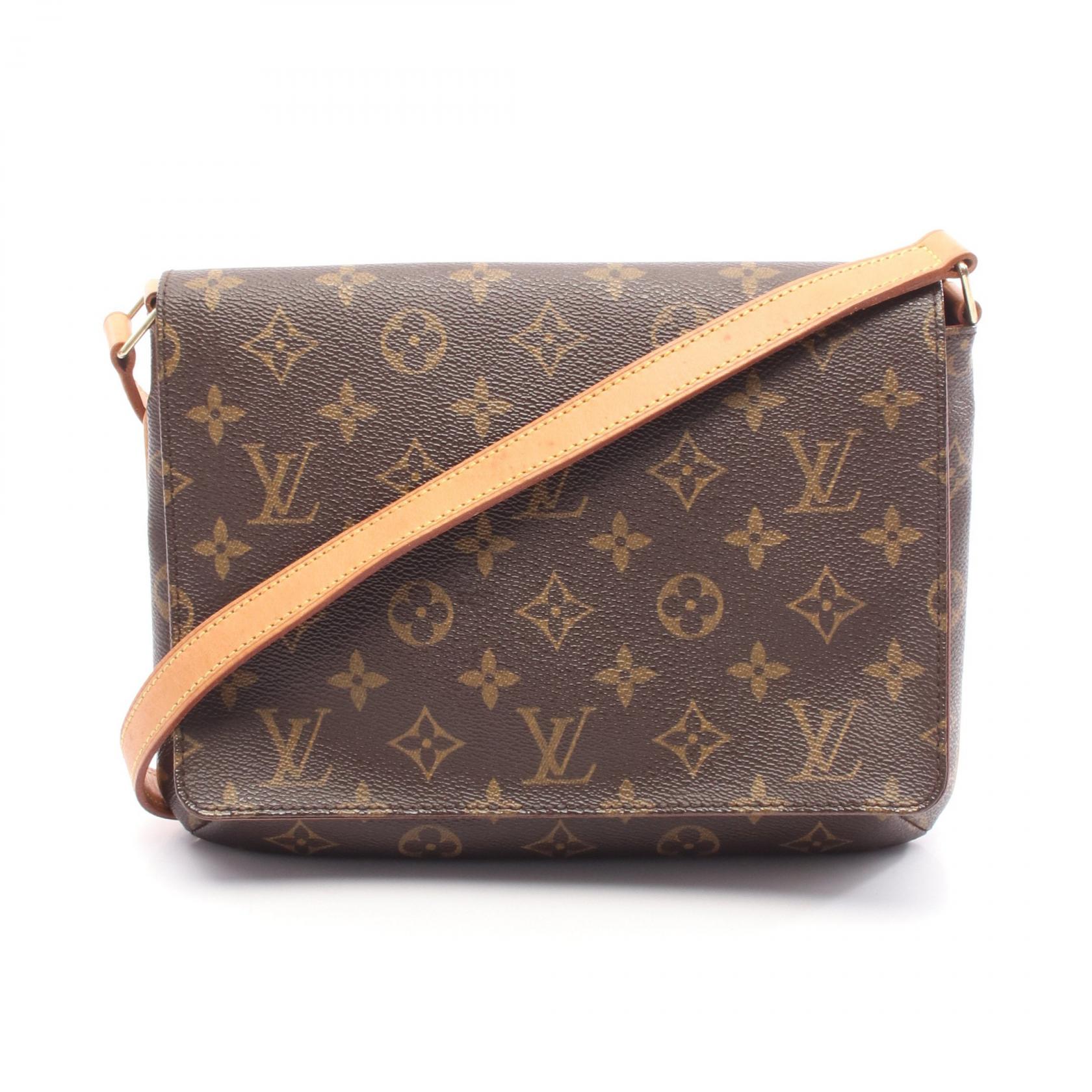 【15%OFFクーポン対象 4/4 20時-4/10 23:59】ルイ・ヴィトン LOUIS VUITTON ミュゼットタンゴ ショートストラップ ショルダーバッグ バッグ PVCコーティングキャンバス レザー モノグラム ブラウン系 M51257 【中古】