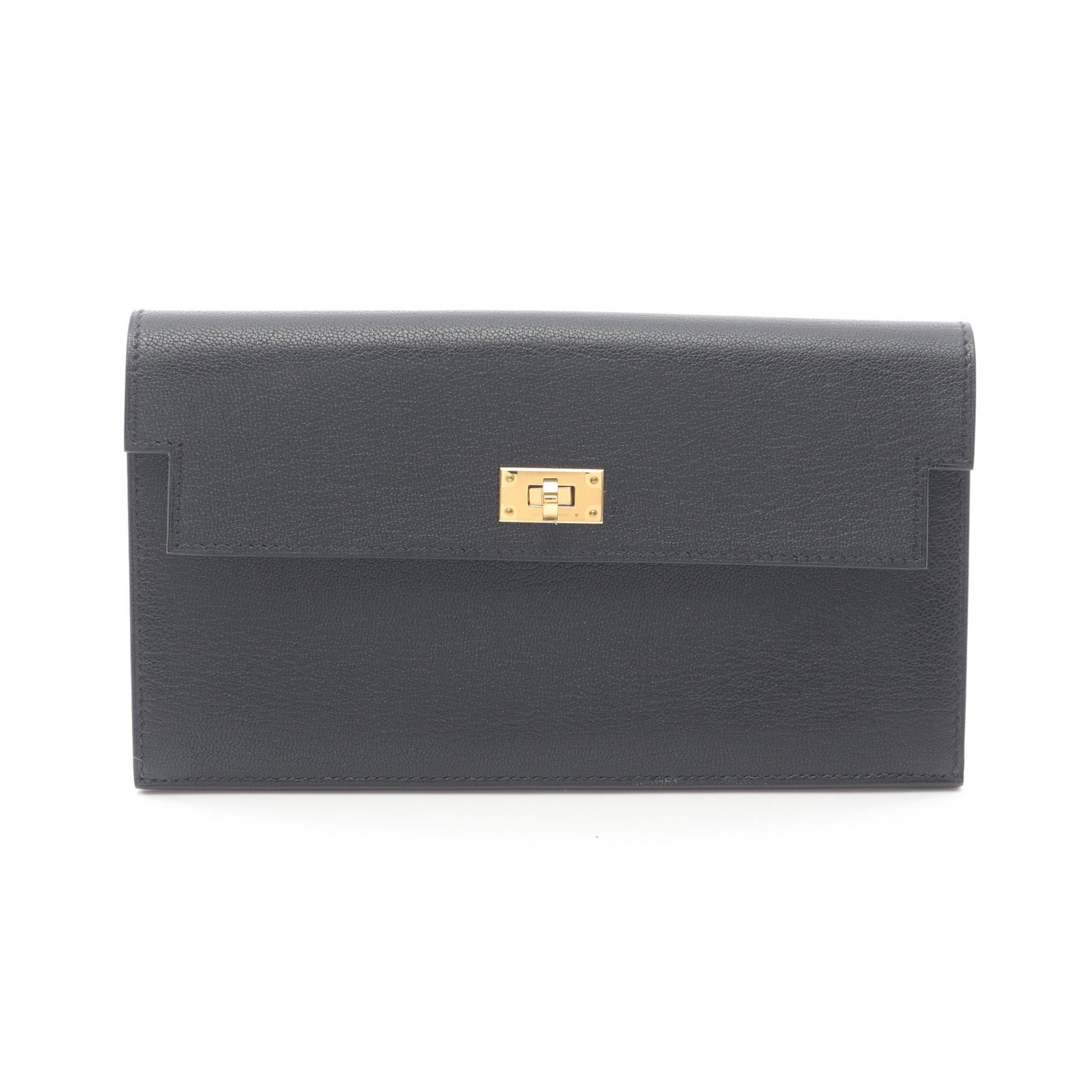 ♡リラったか様♡ エルメス ケリーウォレット 黒 シルバー金具 D刻 2019 エルメスケリーウォレット 黒 ゴールド金具 D刻印(2019年頃)刻印