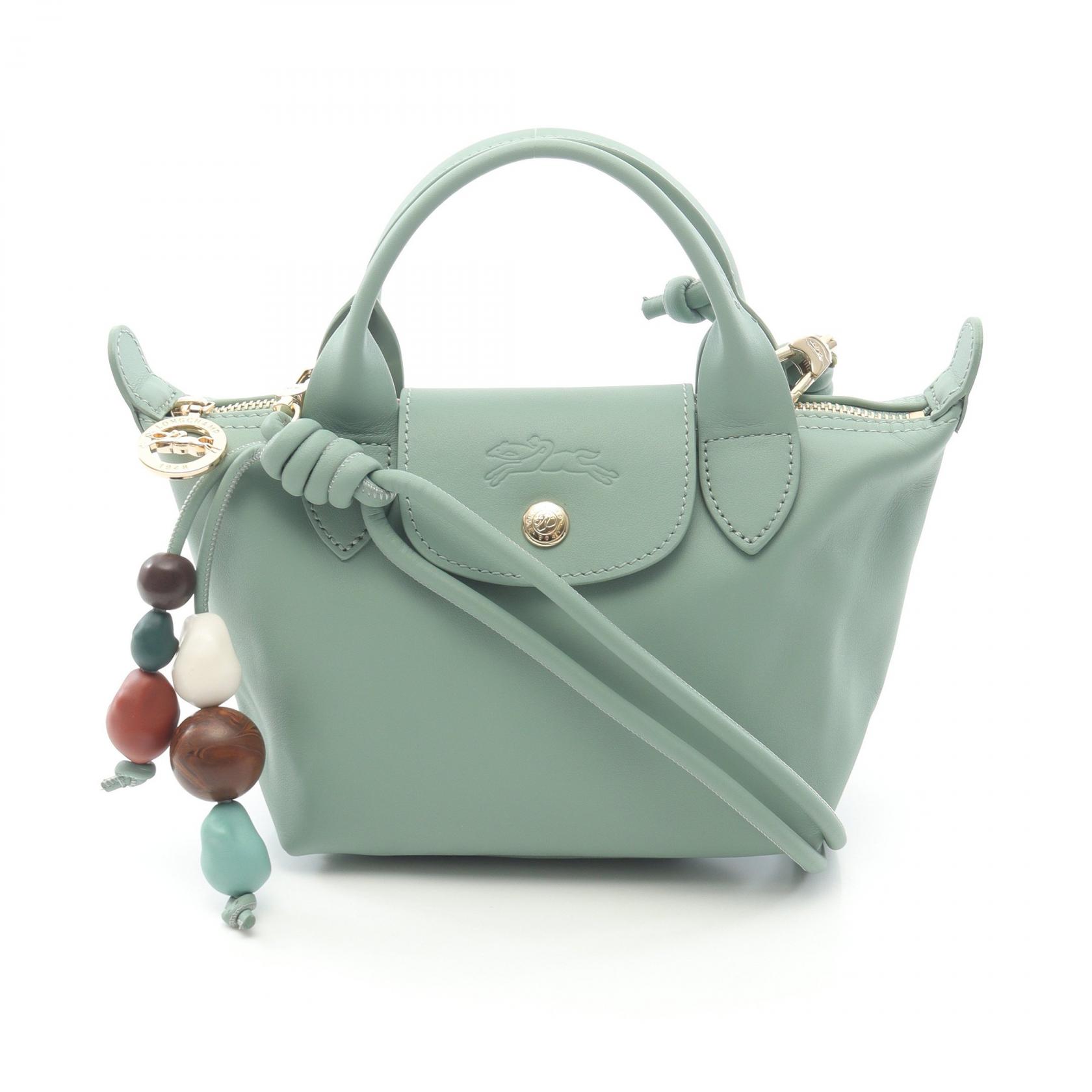 ロンシャン Longchamp ル プリアージュ エクストラXS ハンドバッグ バッグ レザー グリーン系 L1500HGV282 【新品】