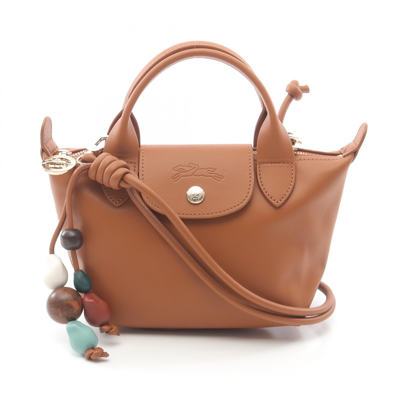 ロンシャン Longchamp ル プリアージュ エクストラXS ハンドバッグ バッグ レザー ブラウン系 L1500HGVM19 【新品】