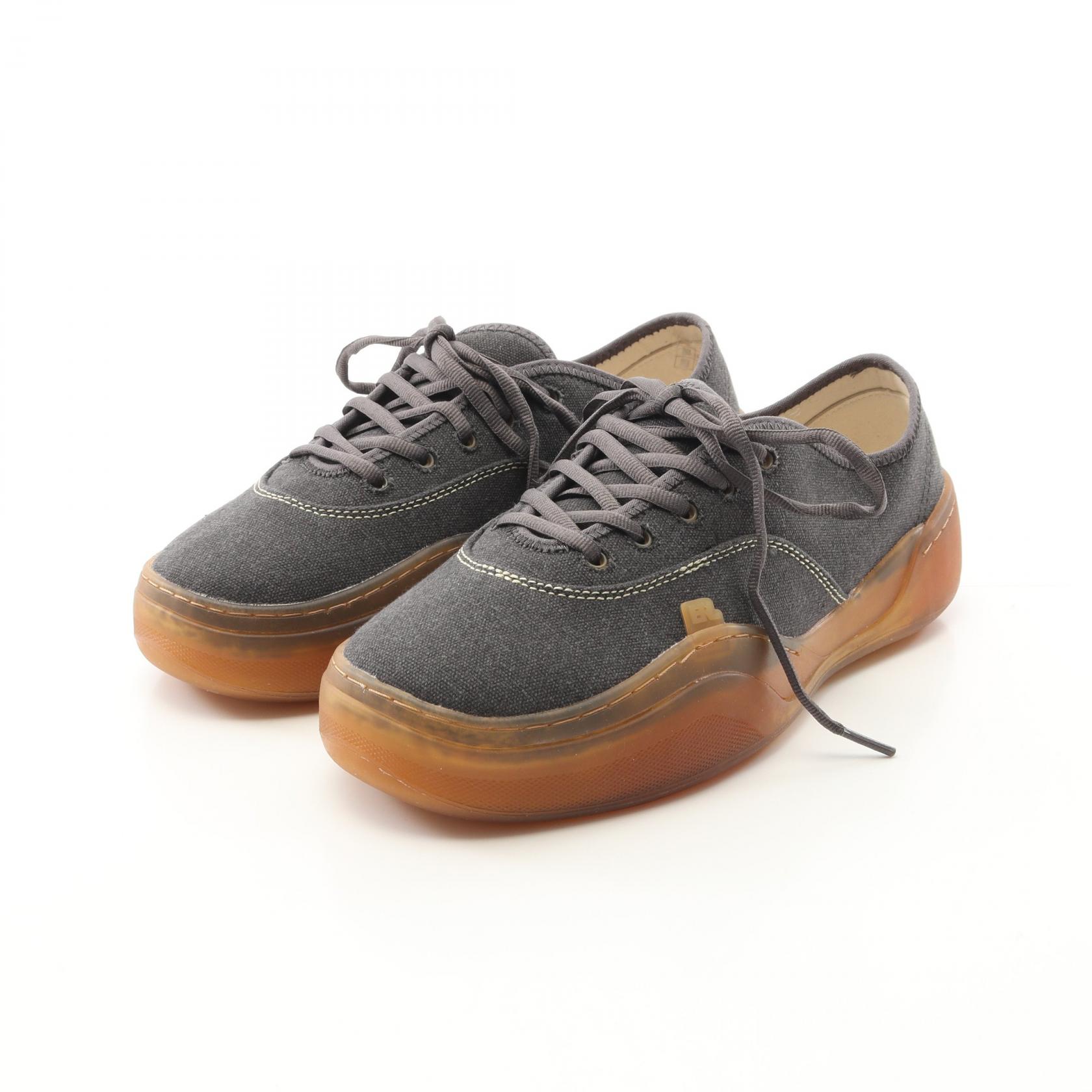 イーアールエル ERL UNISEX CAMINO LOW SKATE SNEAKERS スニーカー 靴 キャンバス グレー系 【中古】