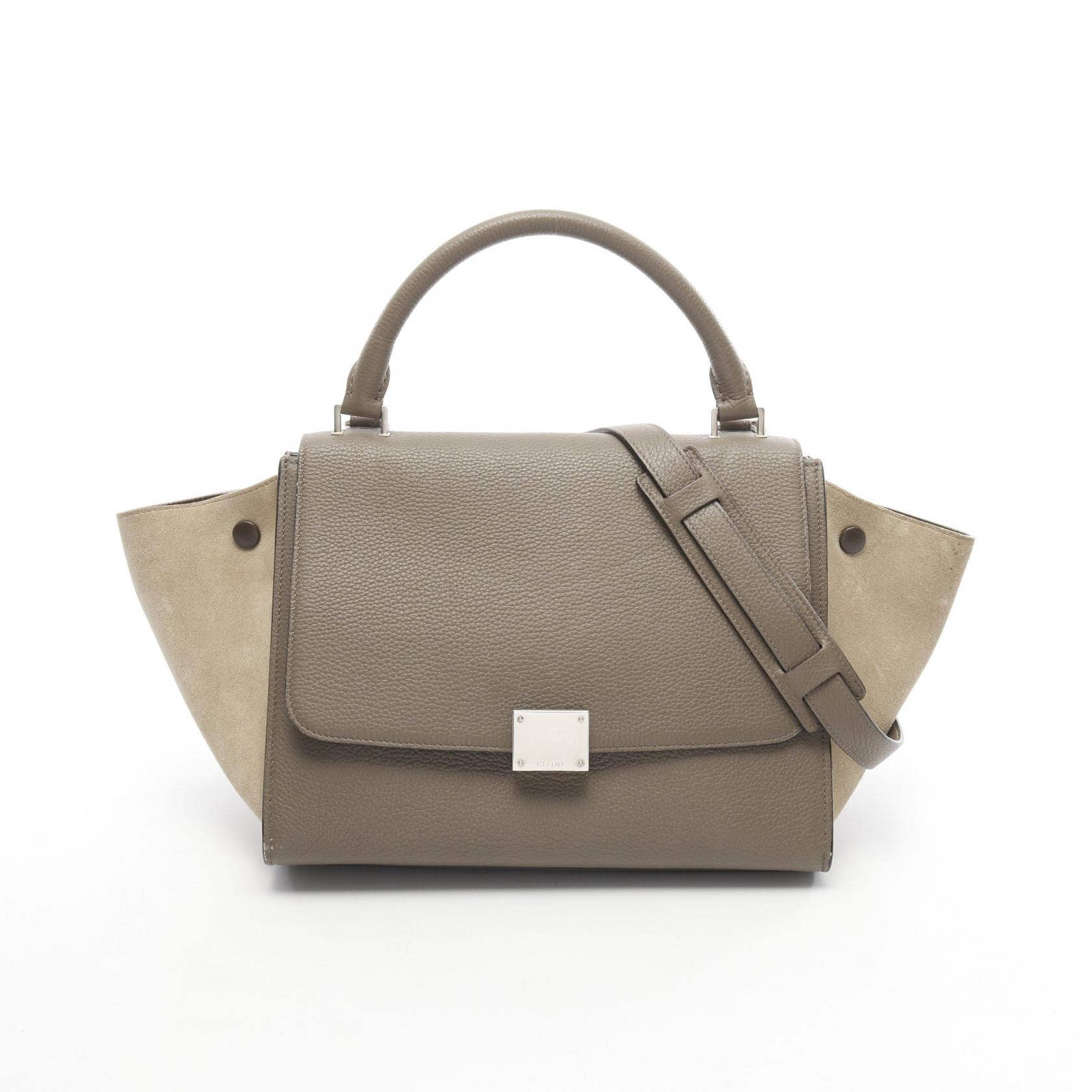 楽天市場】CELINE セリーヌ トラペーズ ミディアム ハンドバッグ