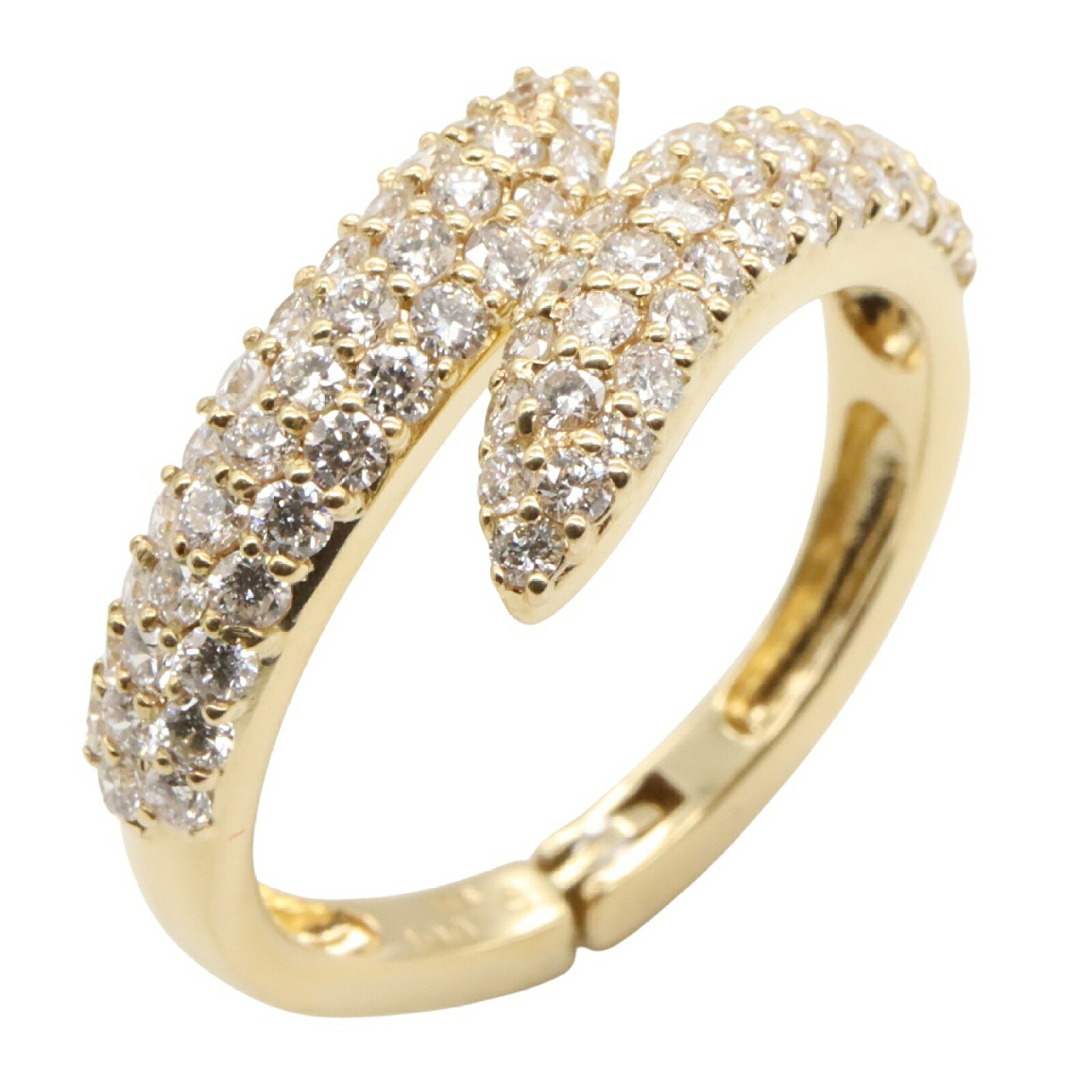 ジュエリー JEWELRY ダイヤモンド リング リング・指輪 ジュエリー K18（イエローゴールド） ダイヤモンド クリア系 ﾀﾞｲﾔ 4.4g 【中古】