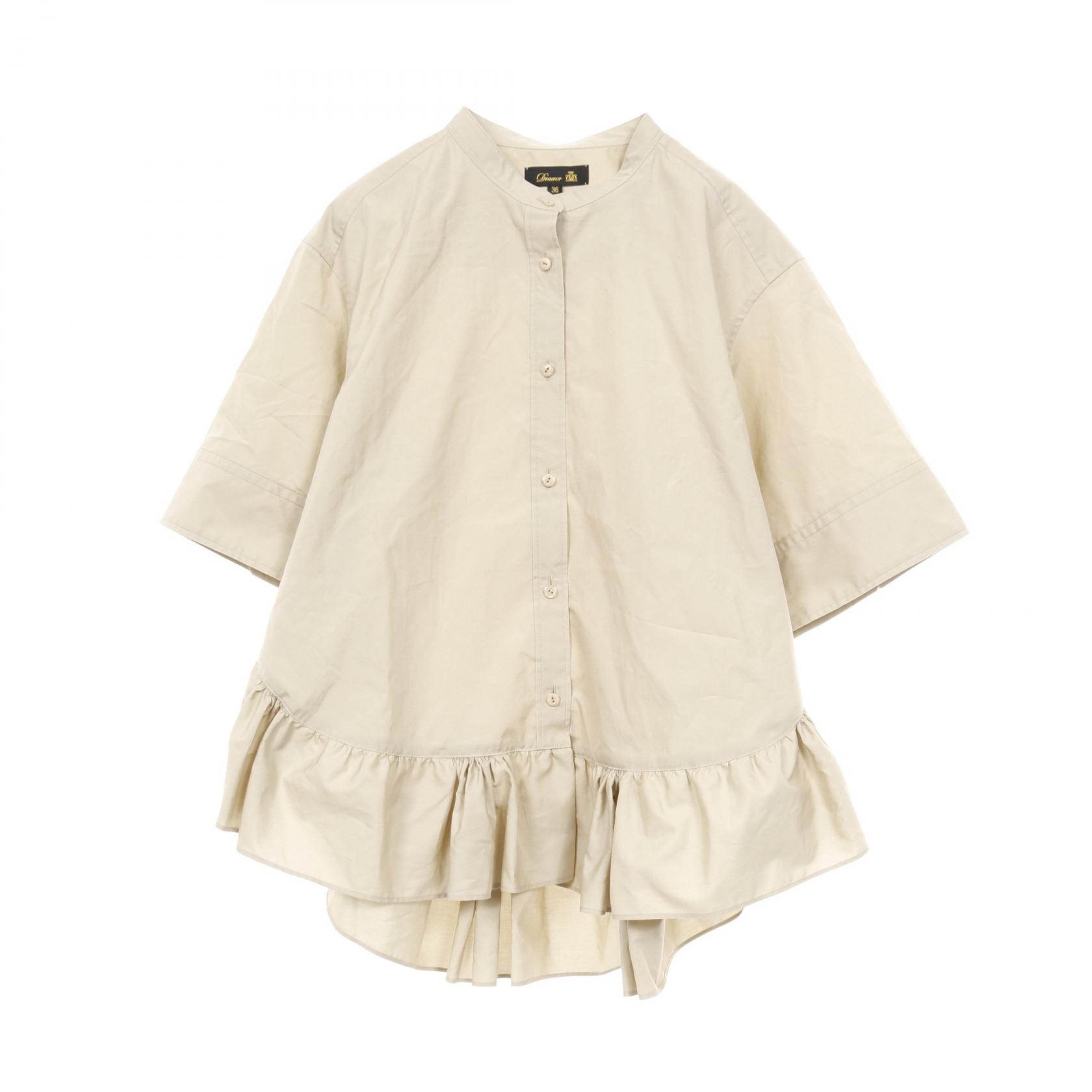美品✨ ドゥロワー　21SS 綿×絹　リボンスリーブブラウス　プルオーバー　36 美品✨ ドゥロワー 21SS 綿×絹 リボンスリーブブラウス プル
