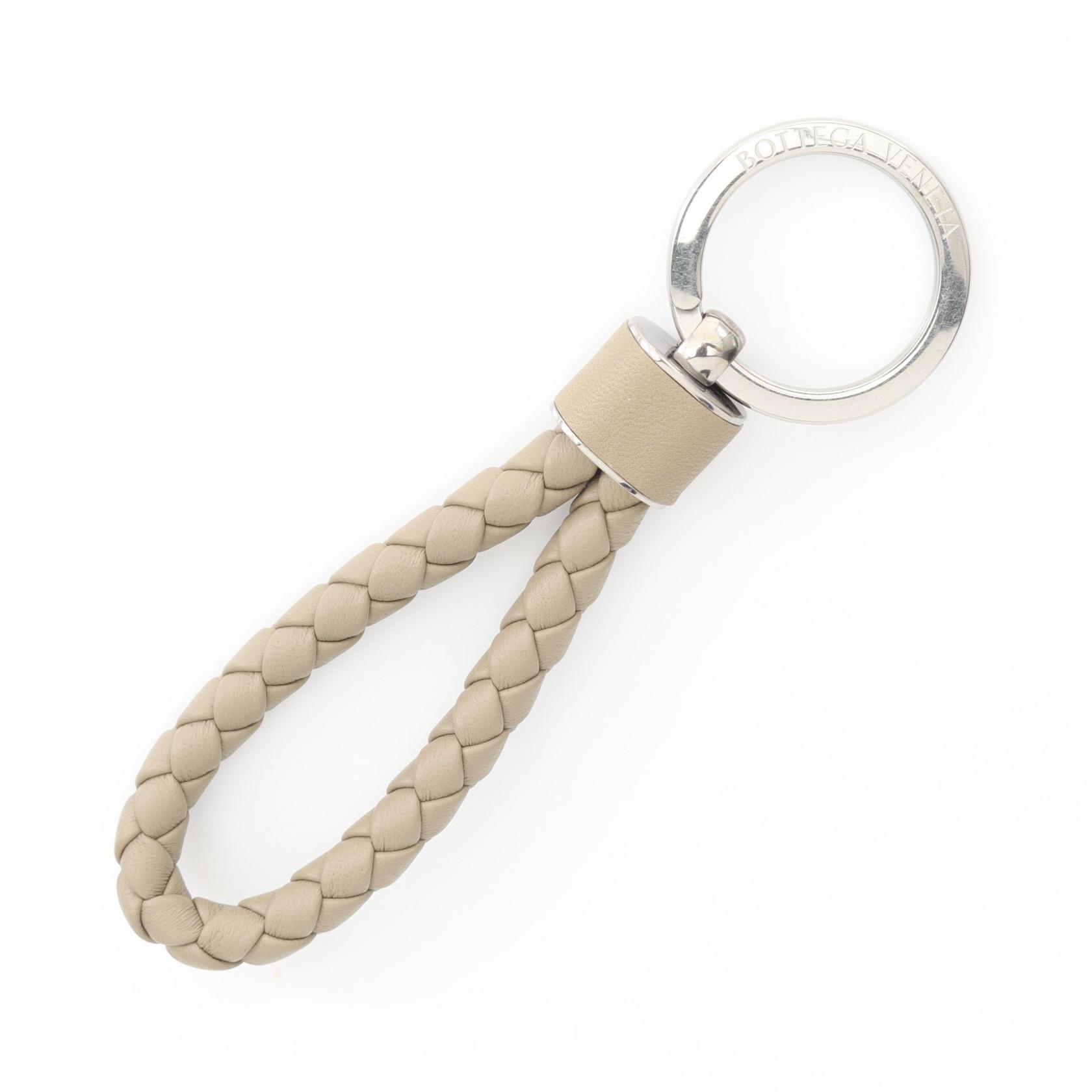 楽天市場】ボッテガヴェネタ キーリング ブラックxゴールド金具 レザー