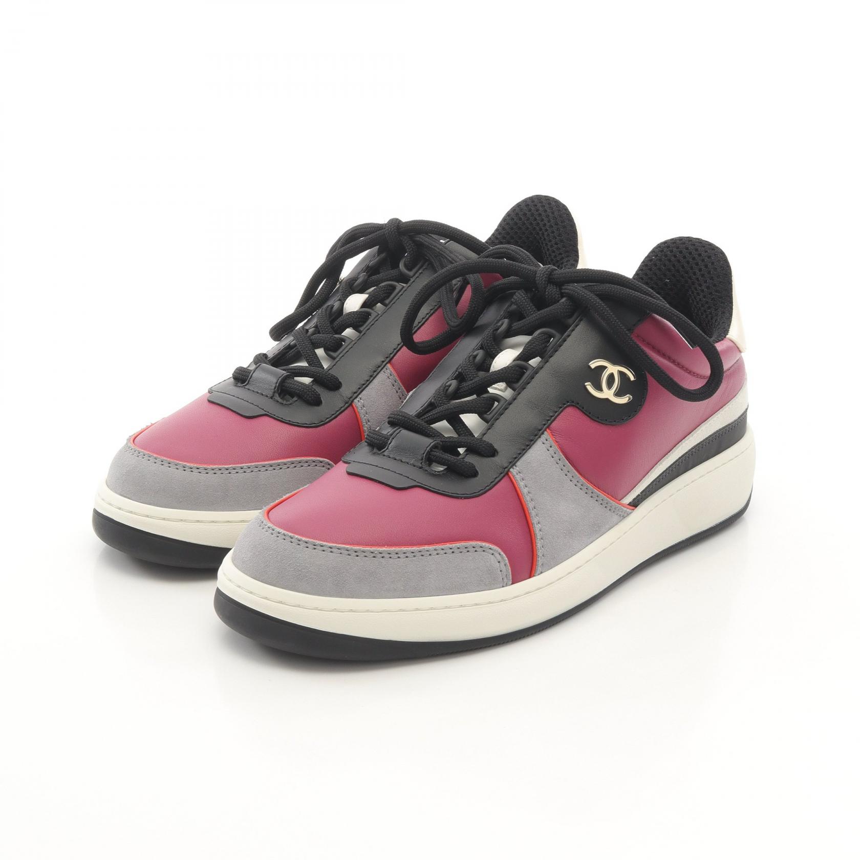 楽天市場】CHANEL シャネル ローカットスニーカー レザー ラバー