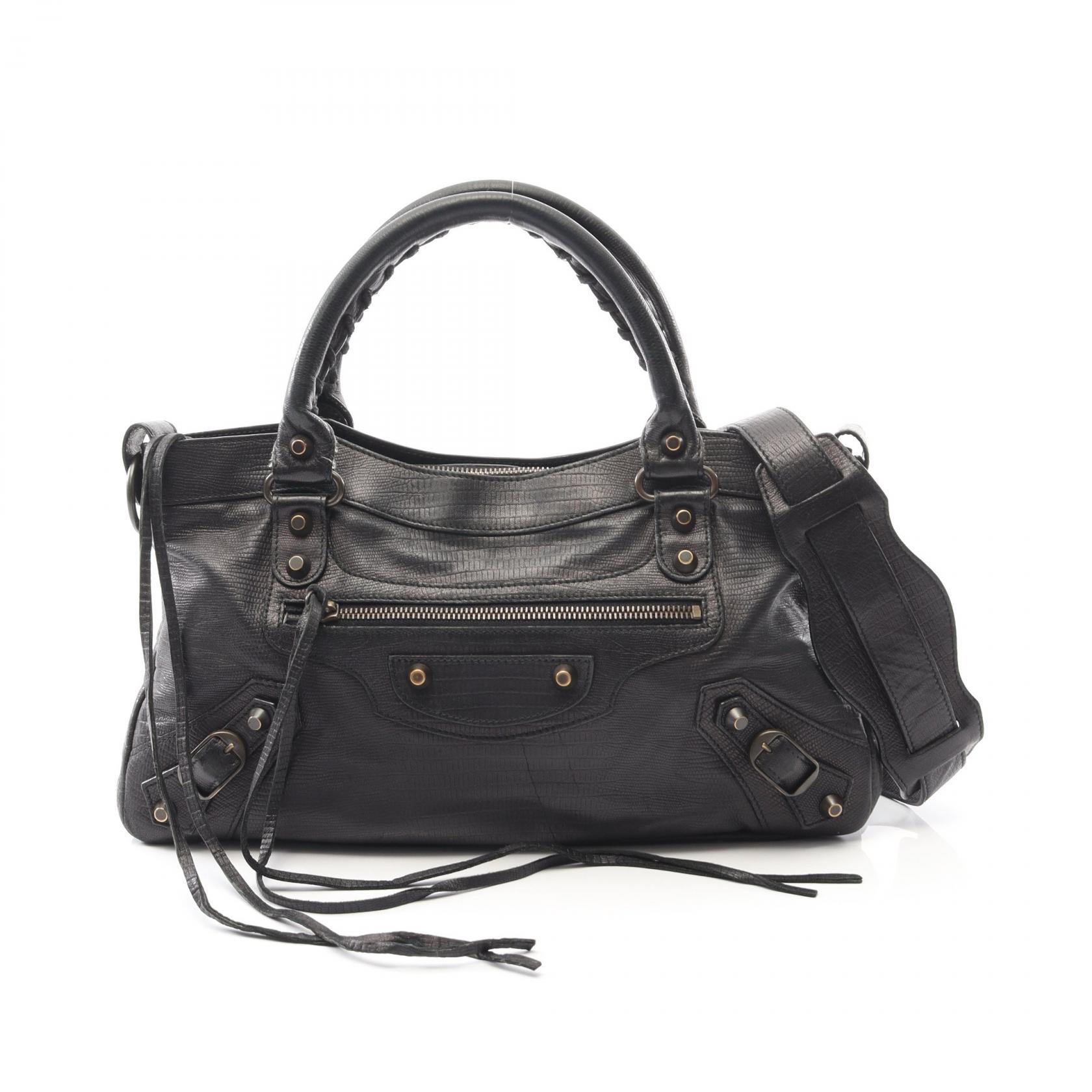 BALENCIAGA ストラップ付 ブラック ラメ バッグ　黒 楽天市場】BALENCIAGA バレンシアガ ザ ファースト ハンドバッグ