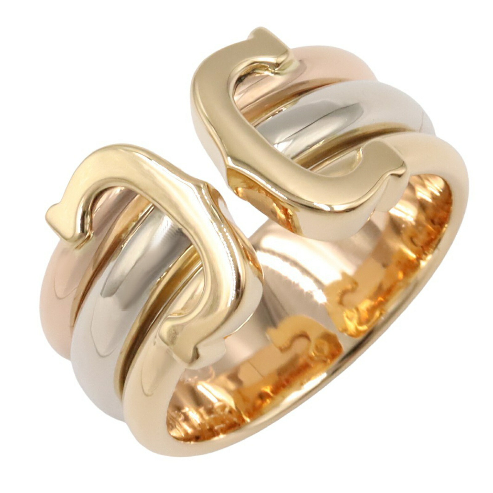 【美品】カルティエ 2C ダイヤモンド リング スモールワイド SM 750 美品】カルティエ 2C ダイヤモンド リング スモールワイド SM 750