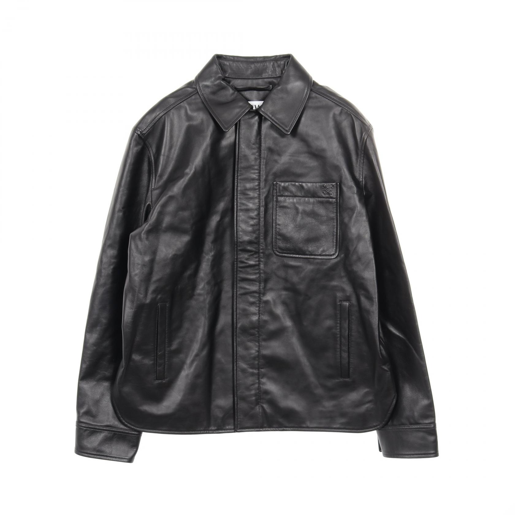 LOEWE ロエベ スペイン製 ラムレザー ジャケット ブルゾン 羊革 cf43b77e35d5557b630ff861242475