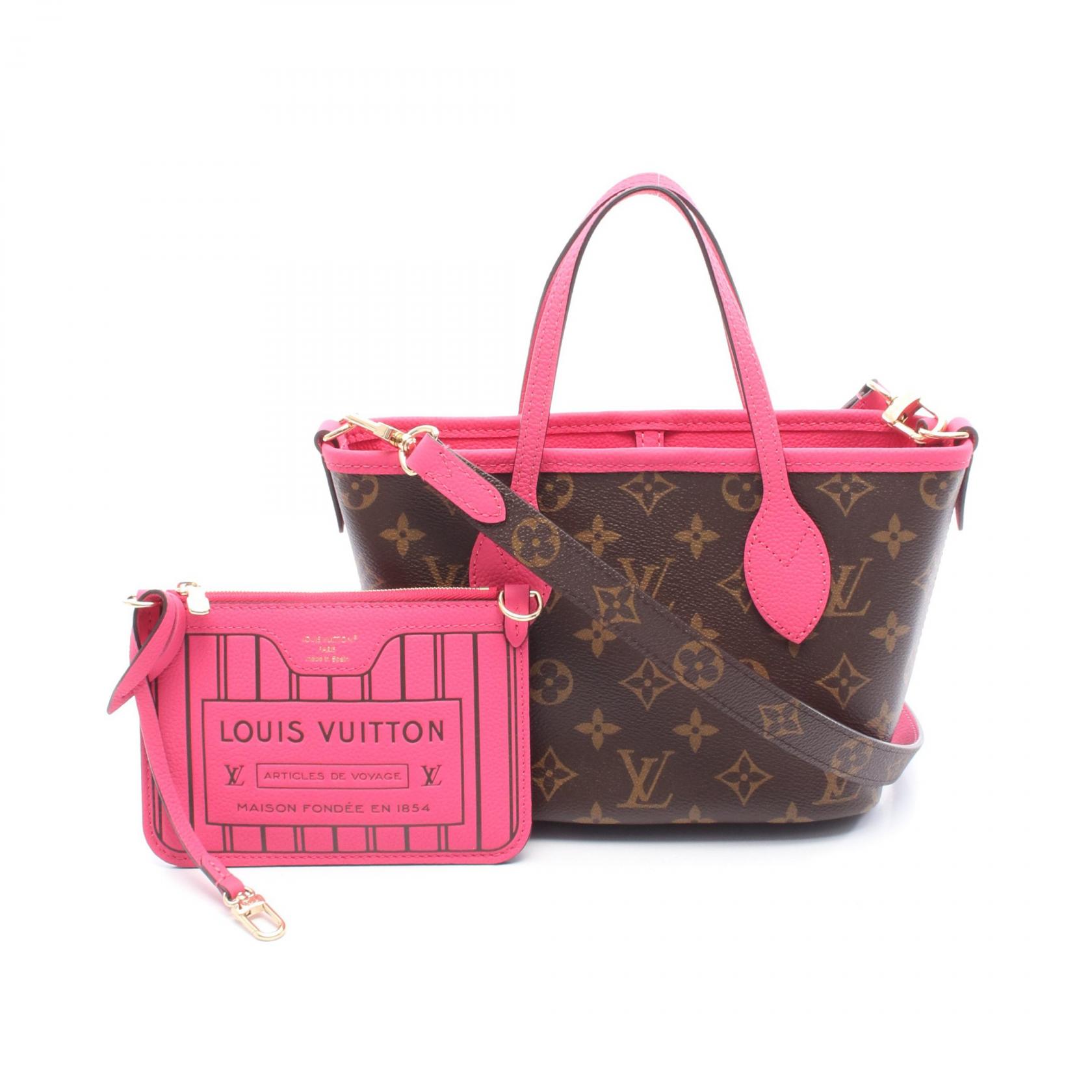 【15%OFFクーポン 7/19 20時~7/26 9:59】ルイ・ヴィトン LOUIS VUITTON ネヴァーフル インサイドアウトBB トートバッグ バッグ PVCコーティングキャンバス レザー モノグラム ブラウン系 / ピンク系 M12106 【中古】|RECLO(リクロ)店