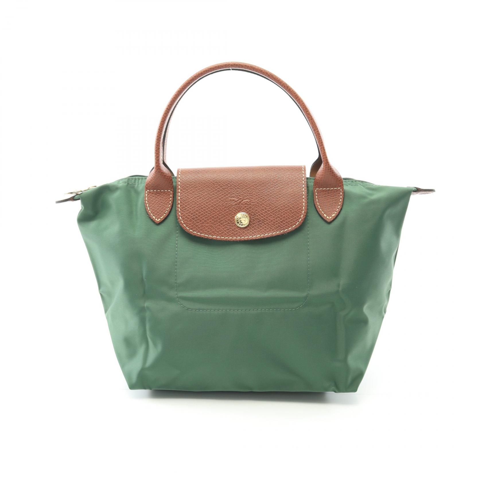 ロンシャン Longchamp ル プリアージュ S トートバッグ バッグ キャンバス レザー グリーン系 / ブラウン系 L1621089P95 【新品】