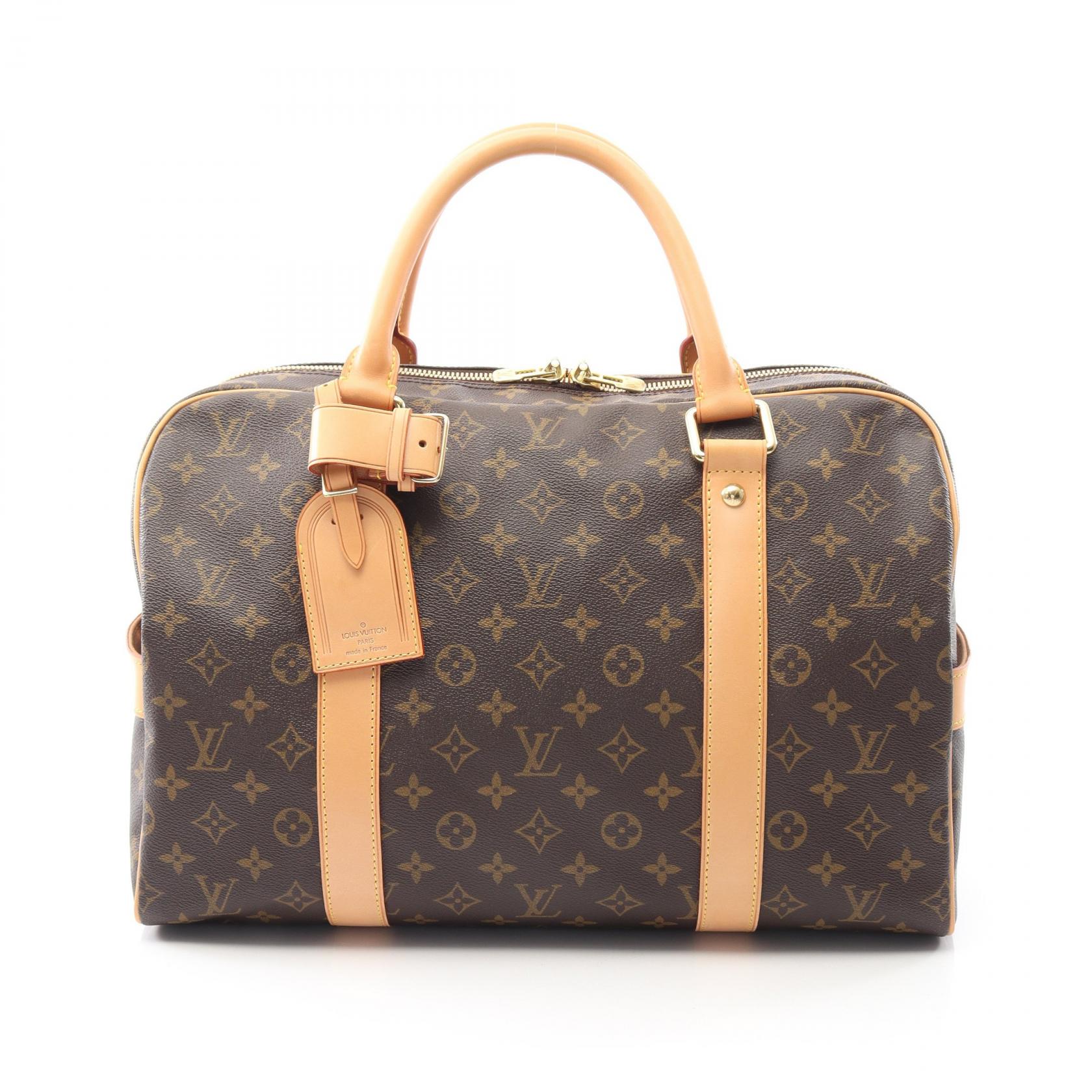 ルイ・ヴィトン LOUIS VUITTON キャリーオール ボストンバッグ バッグ PVCコーティングキャンバス レザー モノグラム ブラウン系 M40074 【中古】