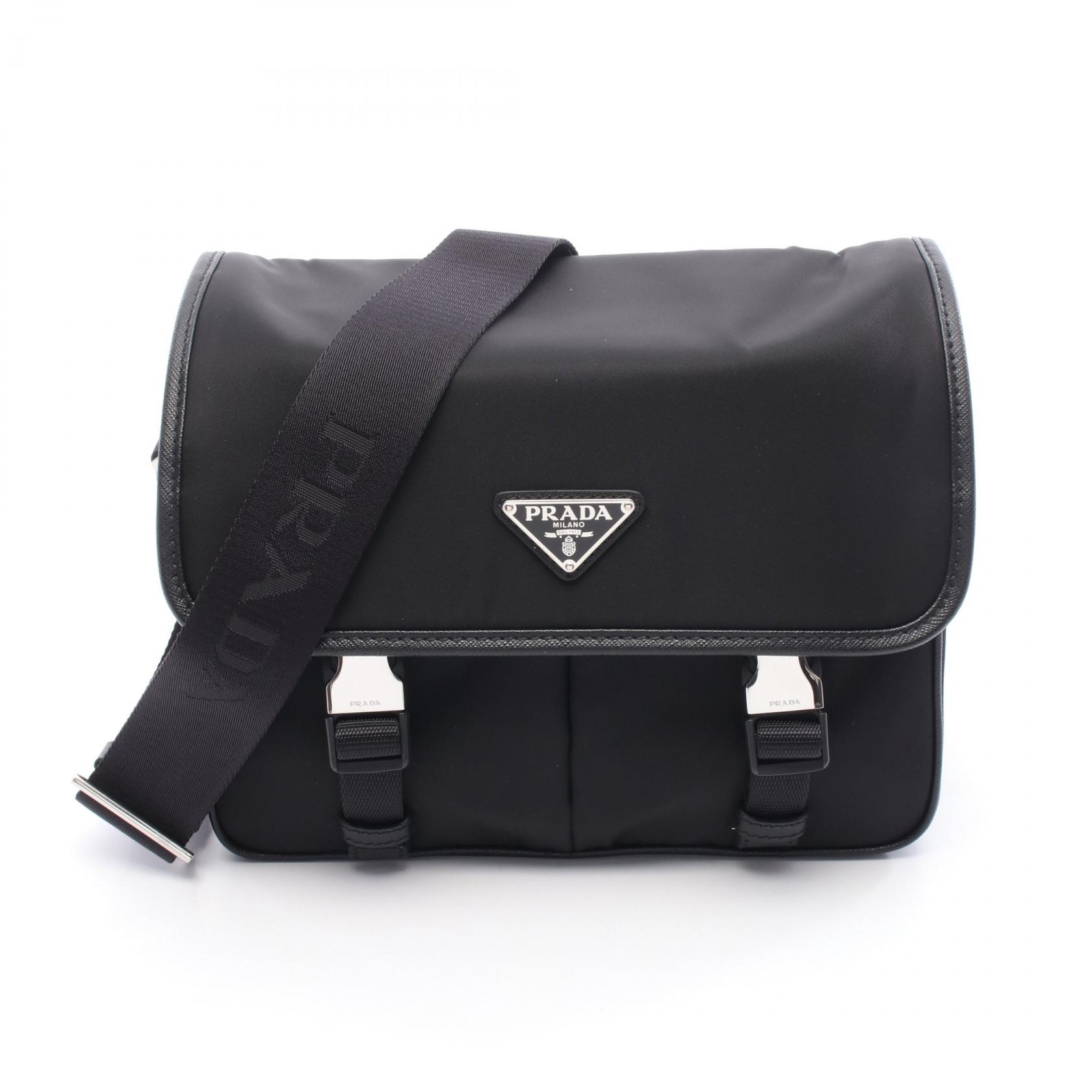 プラダ PRADA ショルダーバッグ バッグ ナイロン レザー ブラック系 2VD7692DMHF0002XLO 【新品】