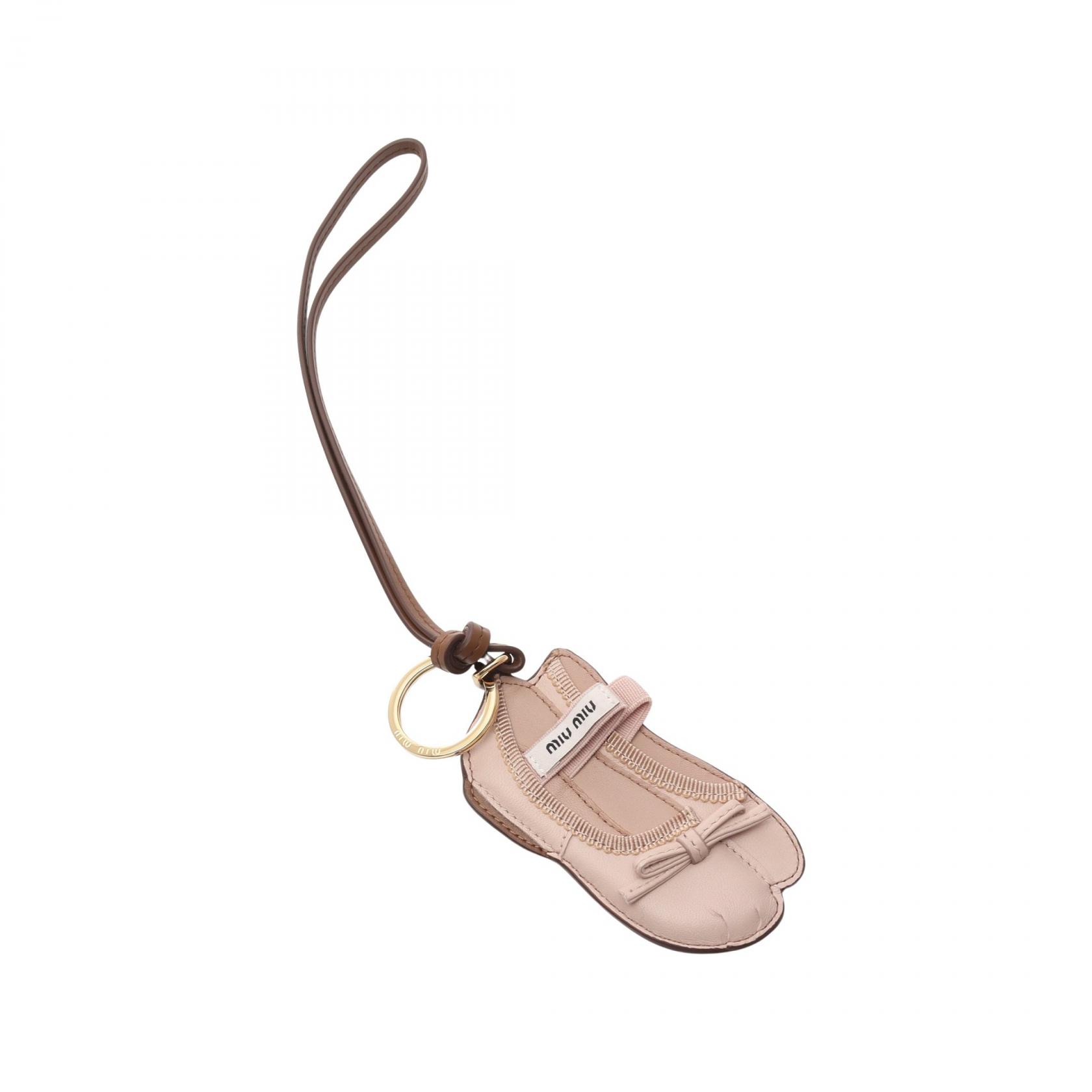 ミュウ ミュウ Miu Miu MIU BULLET チャーム アクセサリー レザー ピンク系 / ブラウン系 5TL5332CUMF0NZ2 【新品】 54,780円