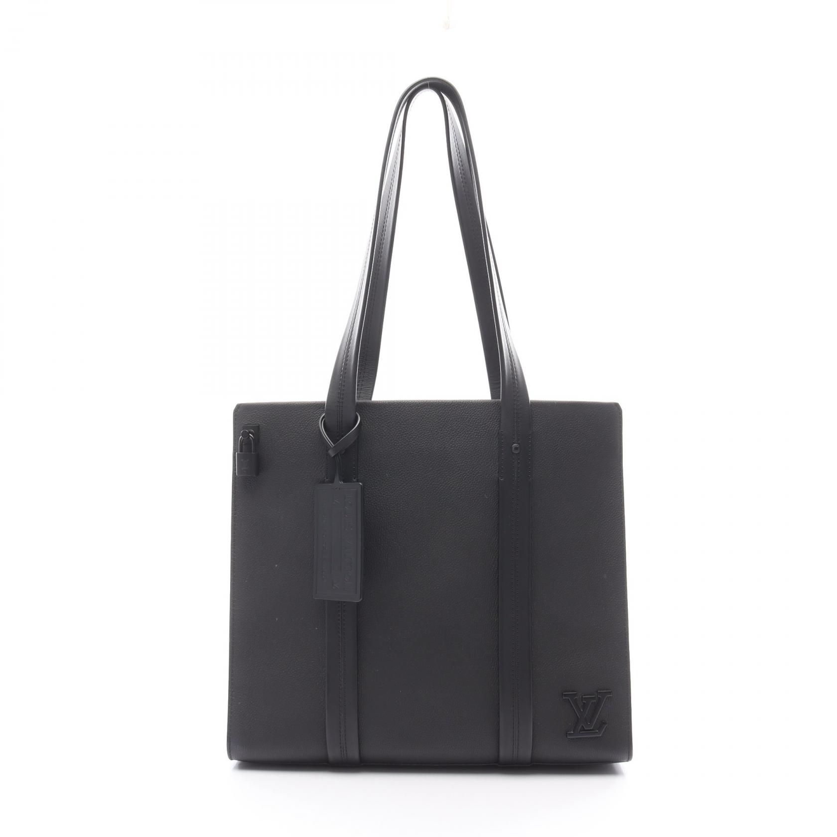 【15%OFFクーポン対象 4/4 20時-4/10 23:59】ルイ・ヴィトン LOUIS VUITTON テイクオフ トート トートバッグ バッグ レザー アエログラム ブラック系 M57308 【中古】
