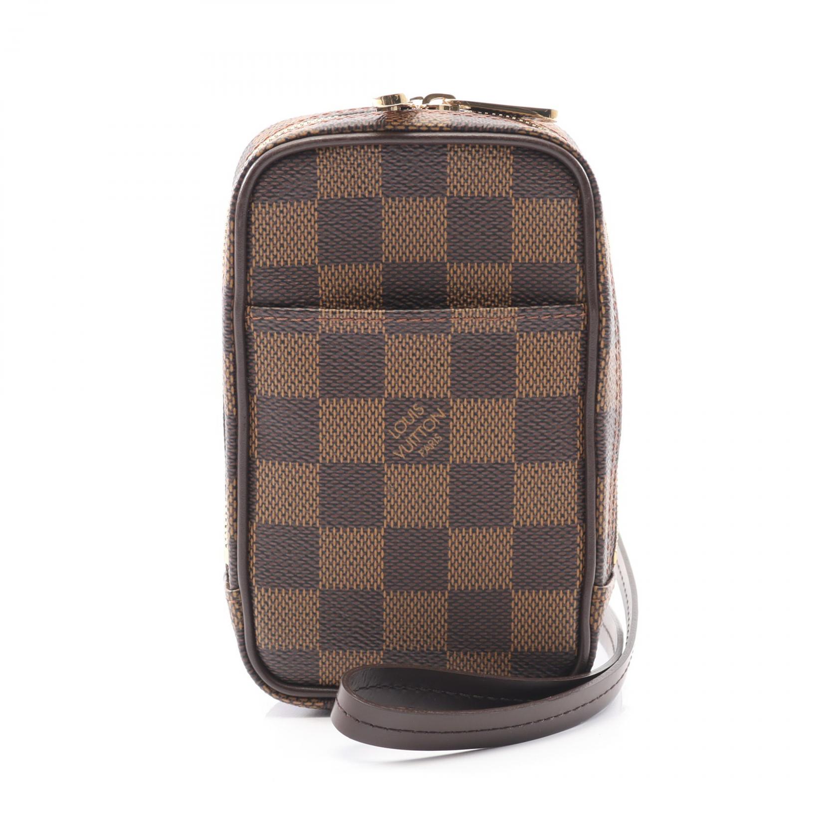 ルイ・ヴィトン LOUIS VUITTON エテュイ オカピGM ポーチ バッグ レザー PVC ダミエ ブラウン系 N61737 【中古】