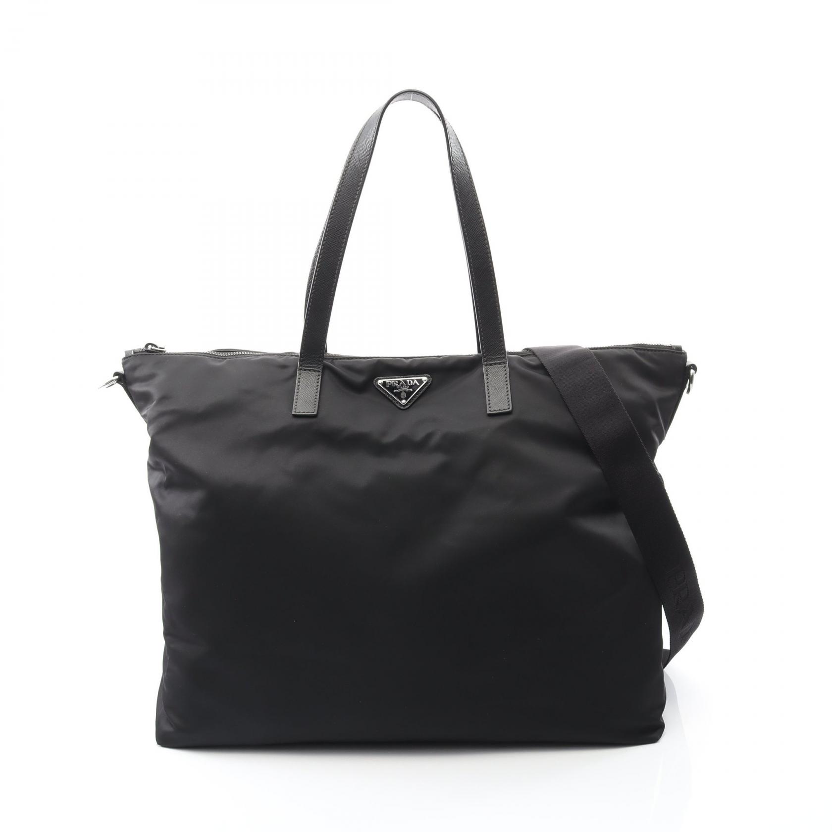 楽天市場】プラダ PRADA 1BG253 トートバッグ ナイロン×レザー NERO 黒