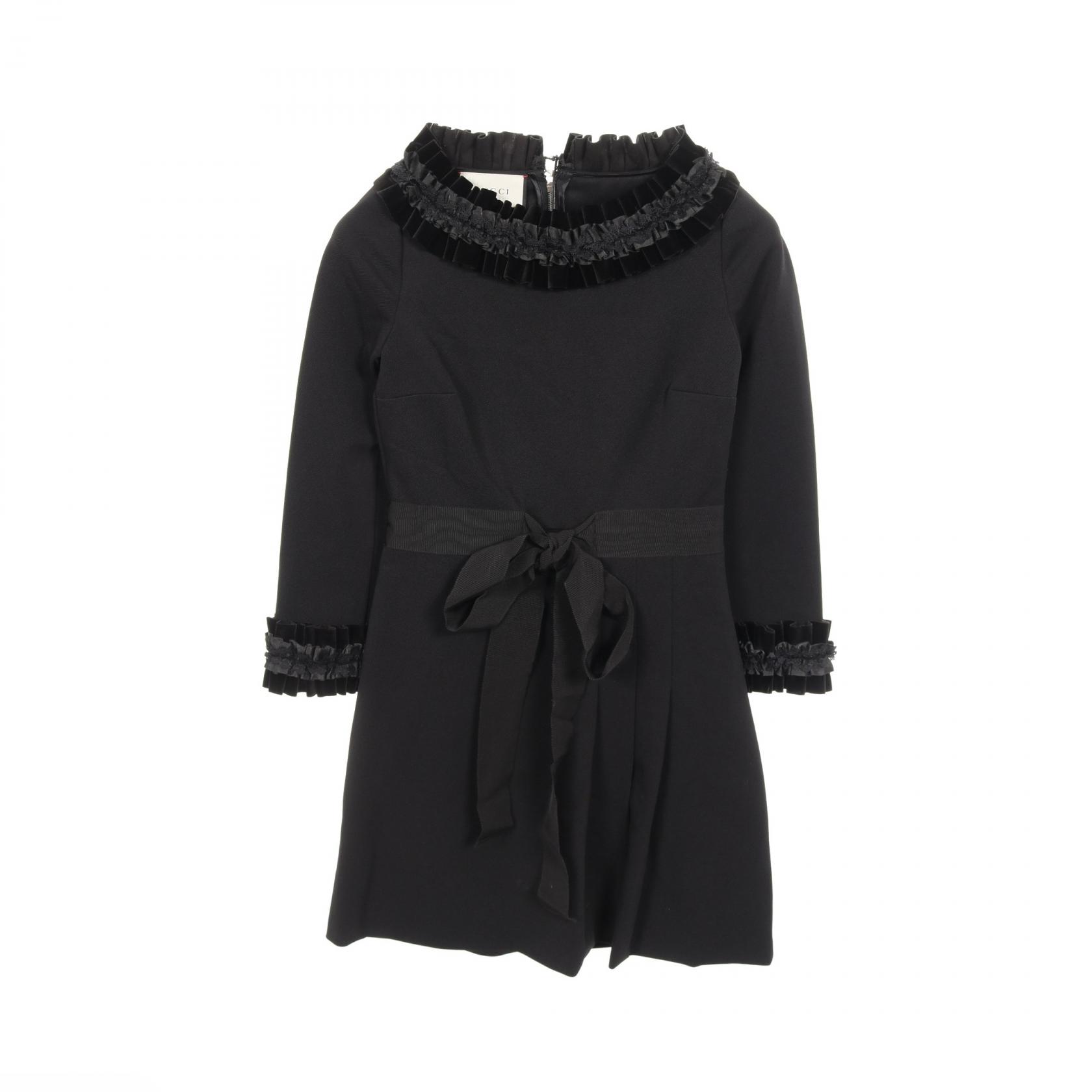 【20%OFFクーポン対象 4/4 20時-4/10 23:59】グッチ GUCCI ワンピース 衣料品 トップス ナイロン ブラック系 【中古】