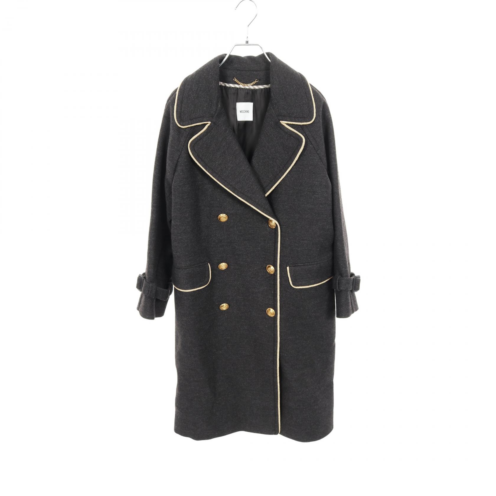 楽天市場】Moschino ウールテーラードジャケット M 黒 ストライプ