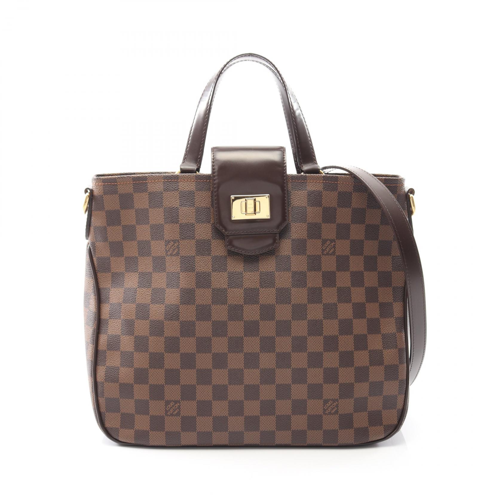 ルイ・ヴィトン LOUIS VUITTON カバ ローズベリー ハンドバッグ バッグ PVCコーティングキャンバス レザー ダミエ ブラウン系 N41177 【中古】