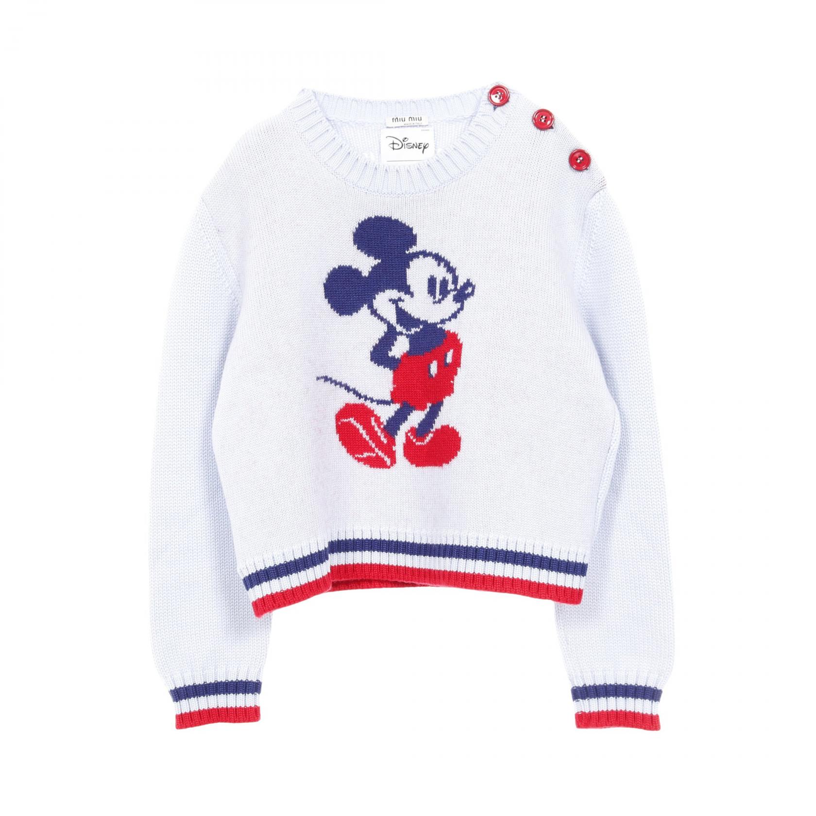 ミュウ ミュウ Miu Miu miu miu × Disney ニット 衣料品 トップス ウール ブルー系 / ネイビー系 / レッド系 【中古】