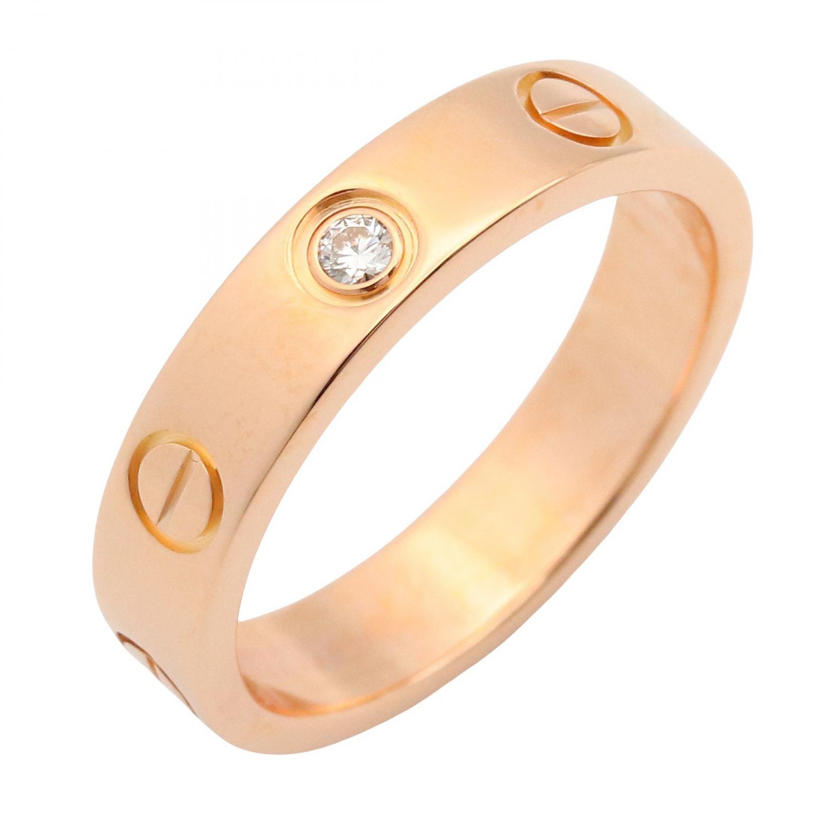 カルティエ CARTIER ミニラブリング 1PD リング・指輪 ジュエリー K18PG（ピンクゴールド） ダイヤモンド クリア系 / ゴールド系 B4050700 【中古】