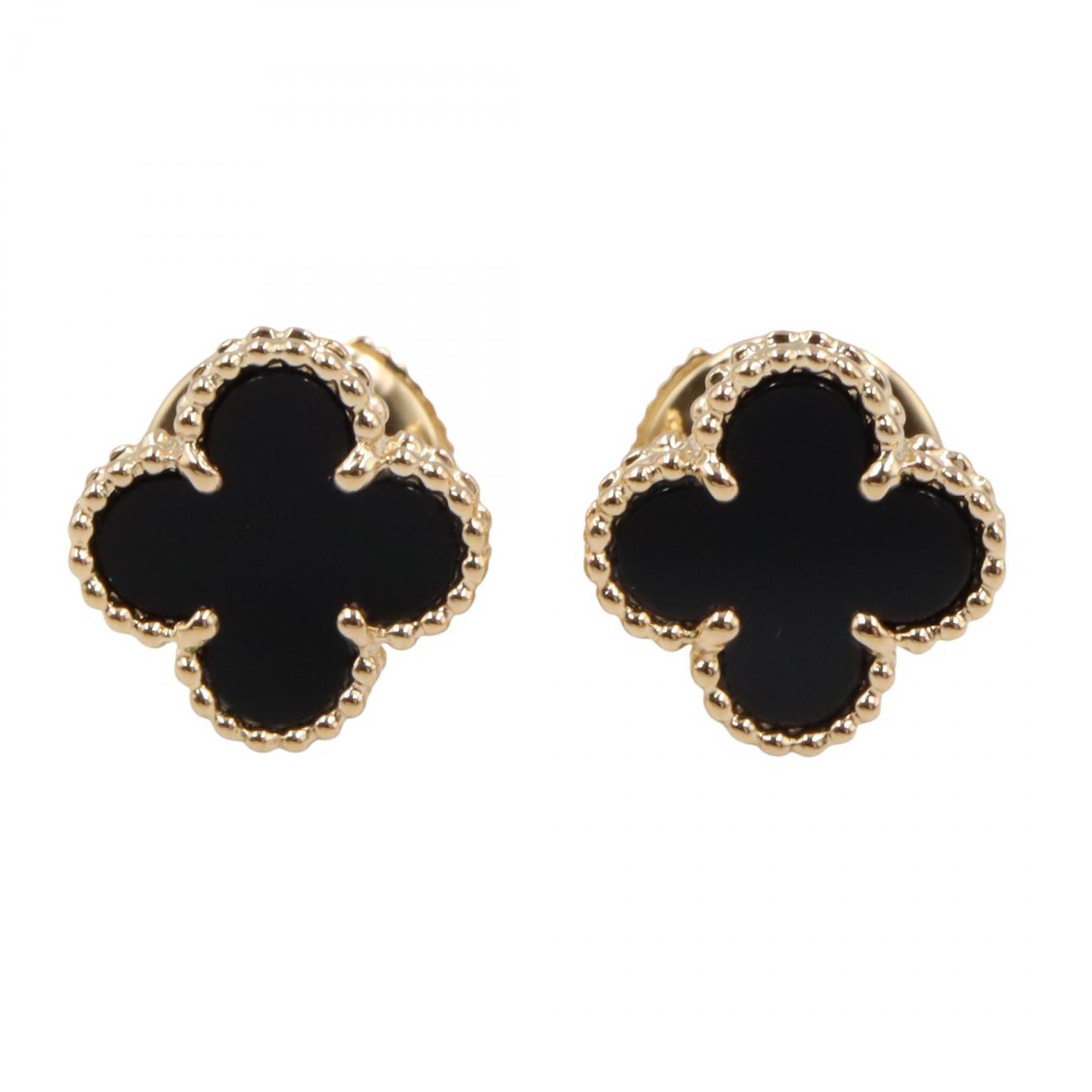 Van Cleef & Arpels ブラック ゴールド ピアス Van Cleef and Arpel] スウィートアルハンブラ ゴールドピアス