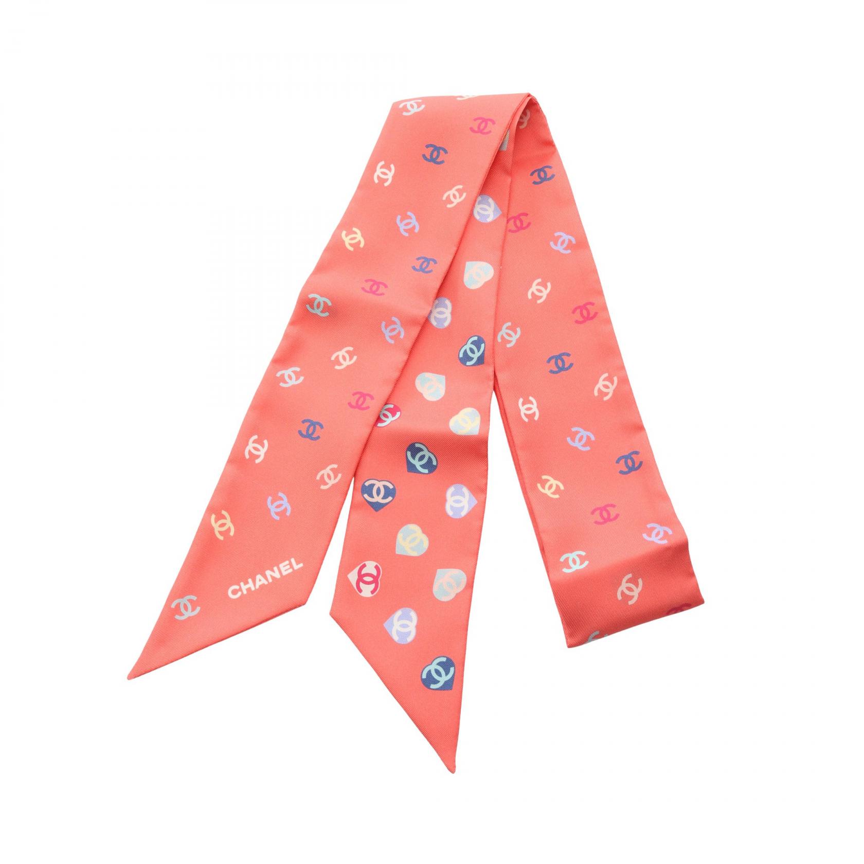 楽天市場】シャネル CHANEL スカーフ ピンク 系 マルチカラー カメリア