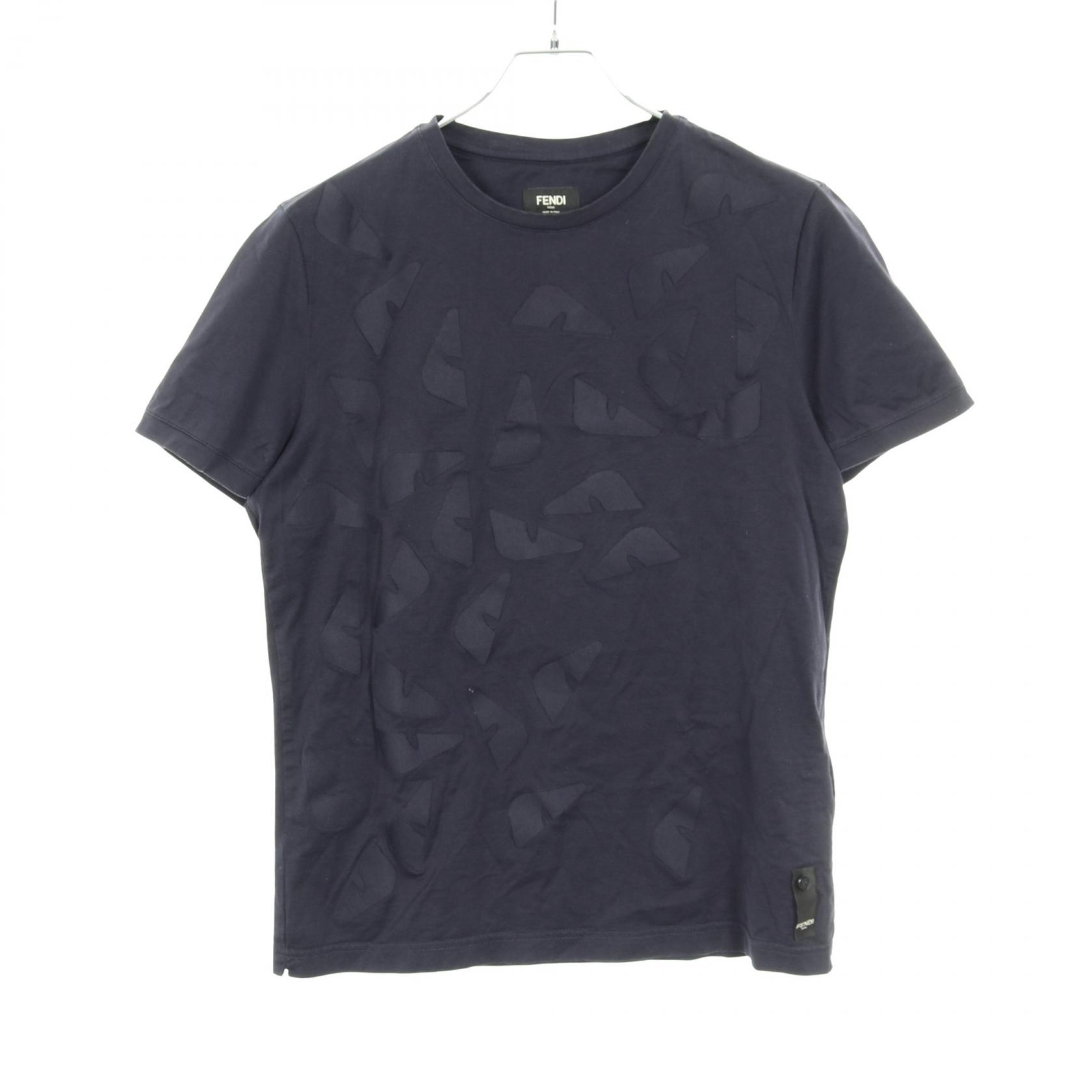 【20%OFFクーポン対象 4/4 20時-4/10 23:59】フェンディ FENDI モンスター カットソー 衣料品 トップス コットン ネイビー系 【中古】