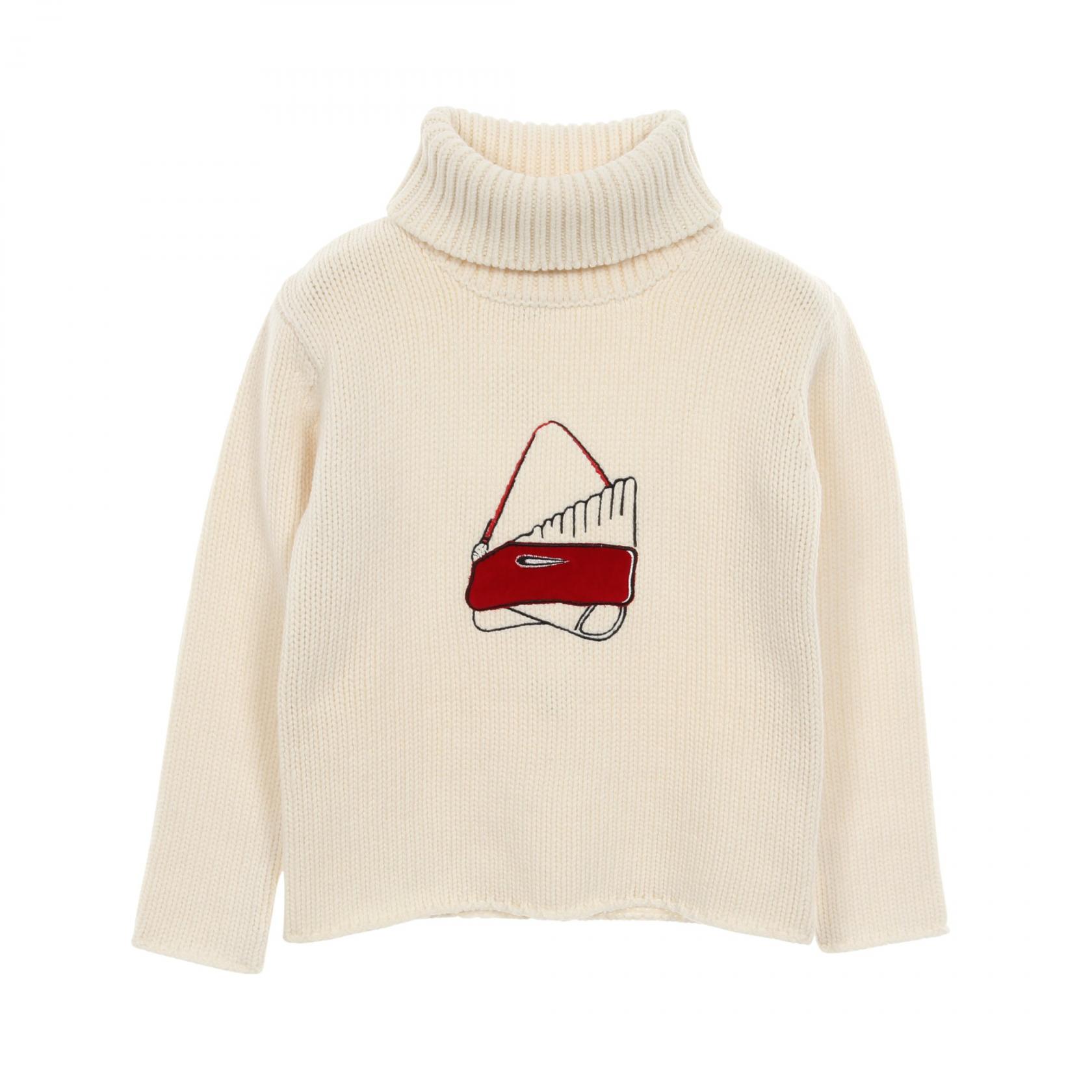 ディオール Dior ニット 衣料品 トップス ウール アイボリー系 / レッド系 【中古】
