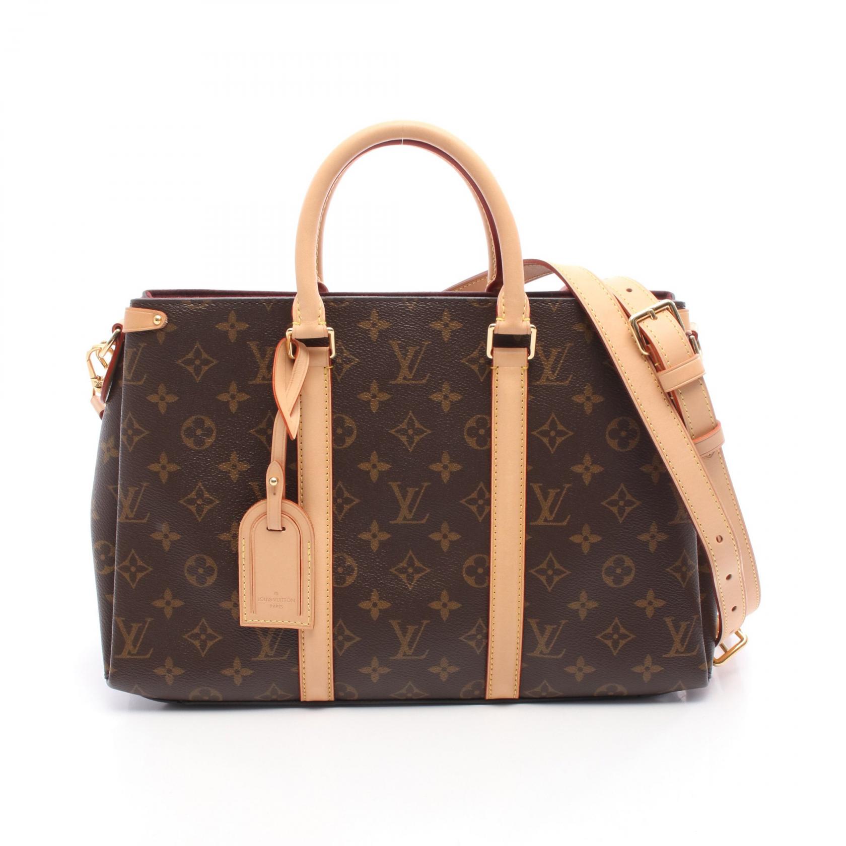 ルイ・ヴィトン LOUIS VUITTON スフロ MM ハンドバッグ バッグ PVCコーティングキャンバス レザー モノグラム ブラウン系 M44816 【中古】