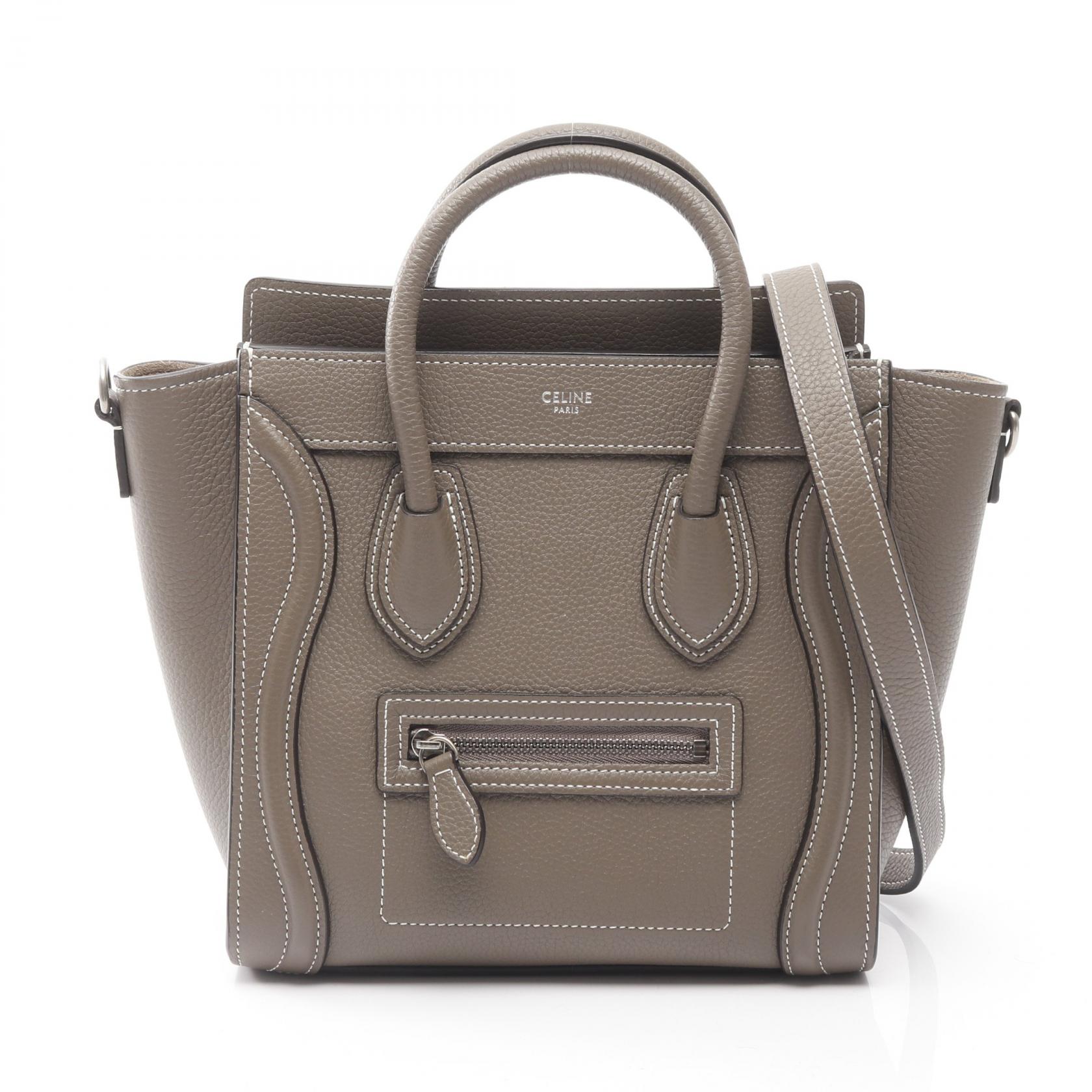 楽天市場】CELINE セリーヌ ラゲージ ナノショッパー 黒xバニッシュ赤