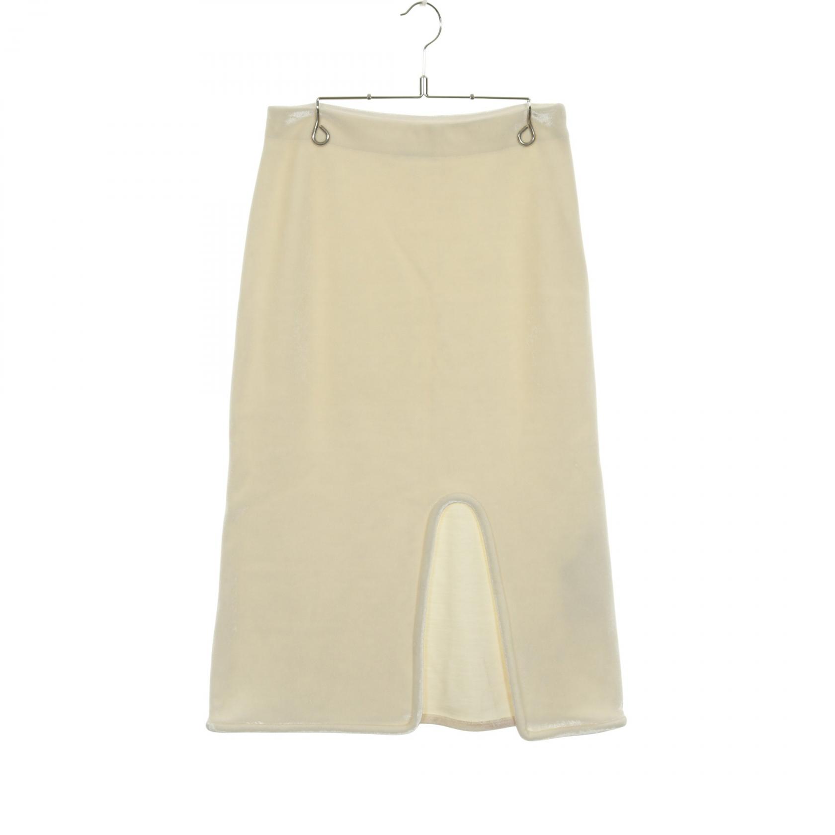 ジルサンダー JIL SANDER ベロア スカート 衣料品 ボトムス ウール ビスコース ホワイト系 J03MA0015 【中古】
