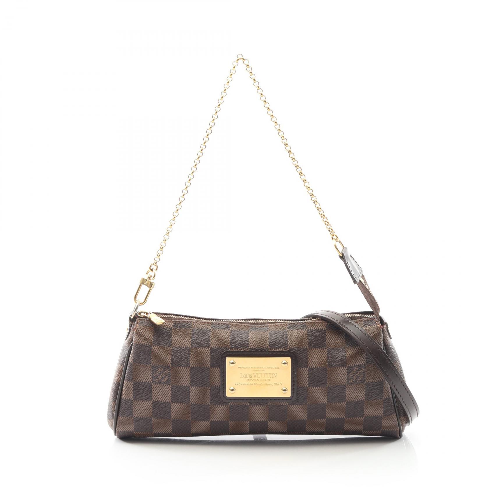 【10%OFFクーポン 7/21 10時~7/26 9:59】ルイ・ヴィトン LOUIS VUITTON エヴァ ダミエエベヌ ハンドバッグ バッグ PVCコーティングキャンバス レザー ブラウン系 N55213 【中古】|RECLO(リクロ)店
