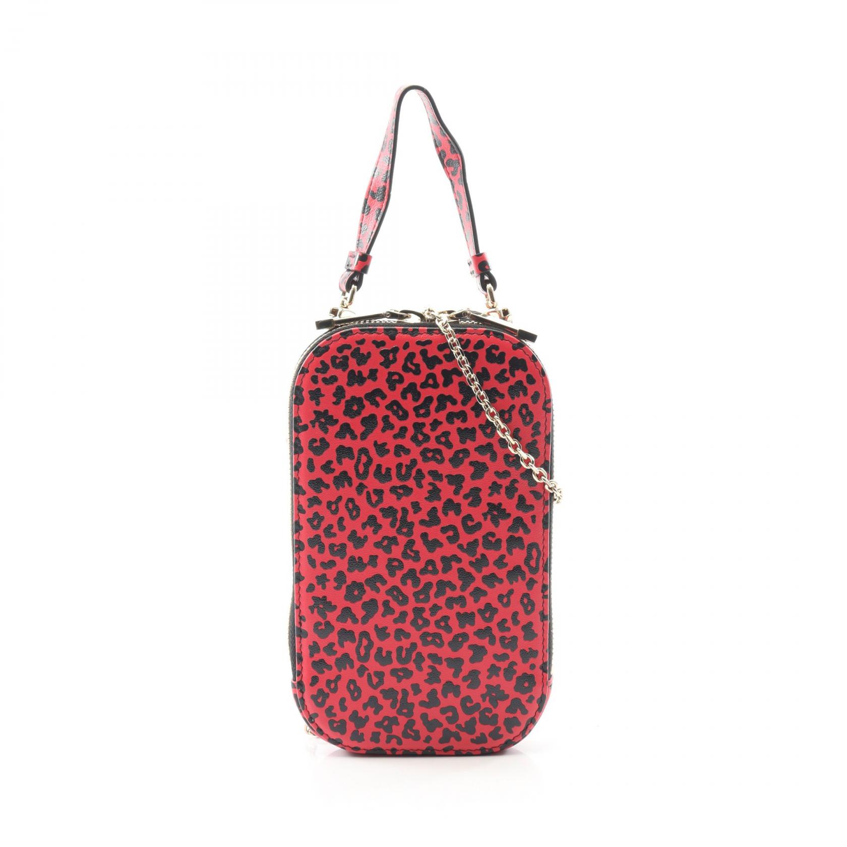 ディオール Dior LADY DIOR レディディオール フォンホルダー ハンドバッグ バッグ レザー ピンク系 / ブラック系 【中古】