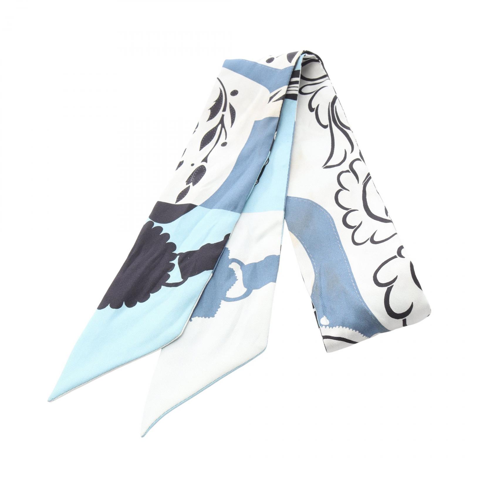 楽天市場】HERMES エルメス ツイリー “BRANDEBOURGS” シルク ネイビー