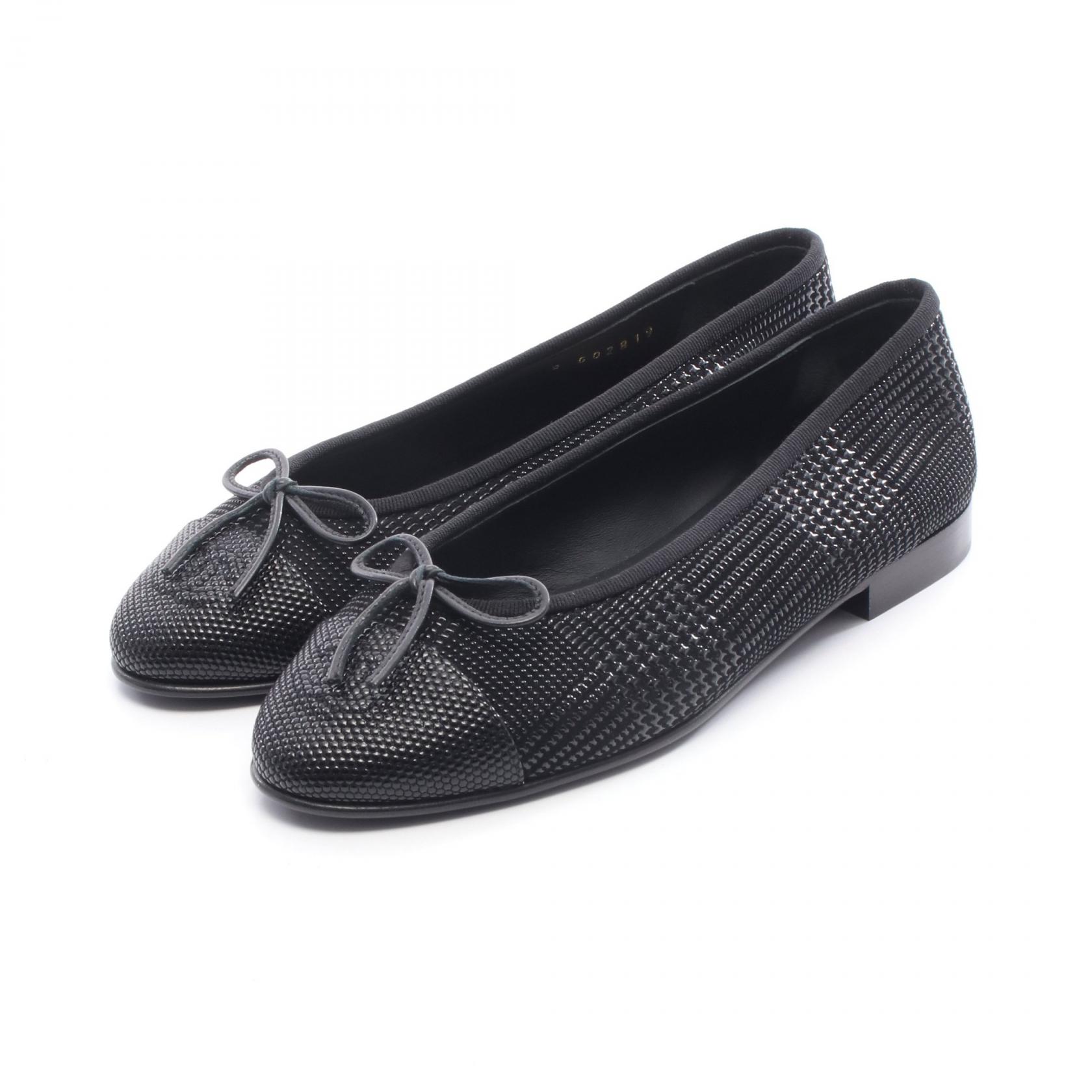 楽天市場】CHANEL シャネル バレエシューズ ブラック #35 1/2C