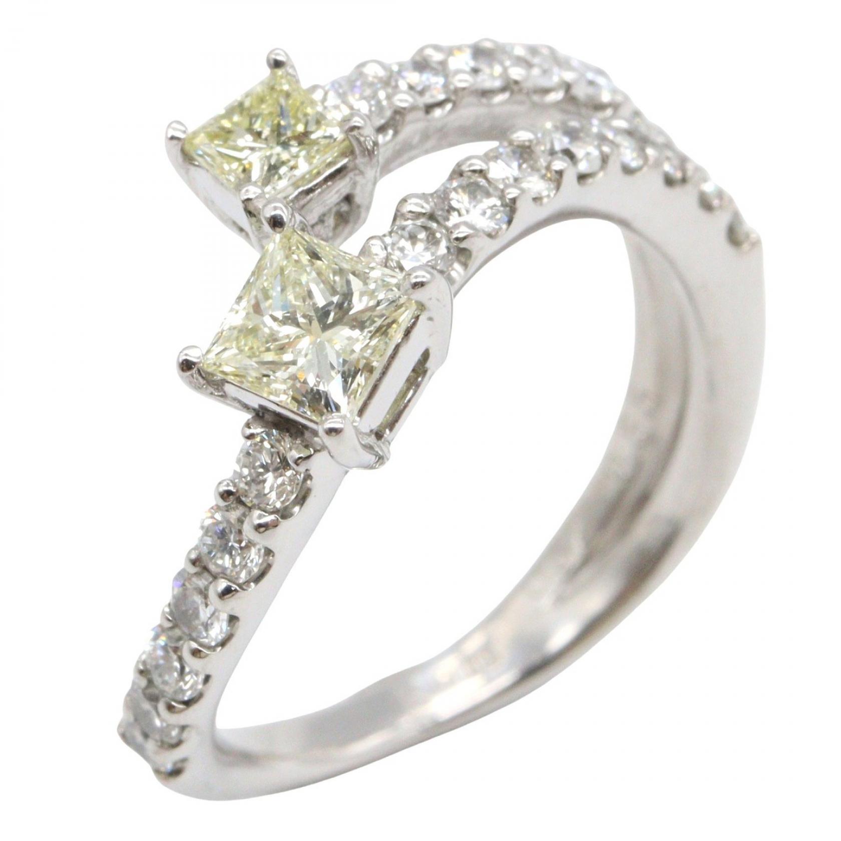 ジュエリー JEWELRY ダイヤモンド リング リング・指輪 ジュエリー K18WG(ホワイトゴールド) ダイヤモンド シルバー系 / クリア系 / イエロー系 ダイヤ 4.5g 【中古】